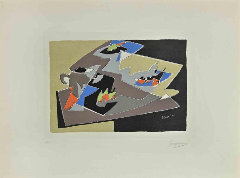 Gino Severini Stillleben Originallithographie von Gino Severini