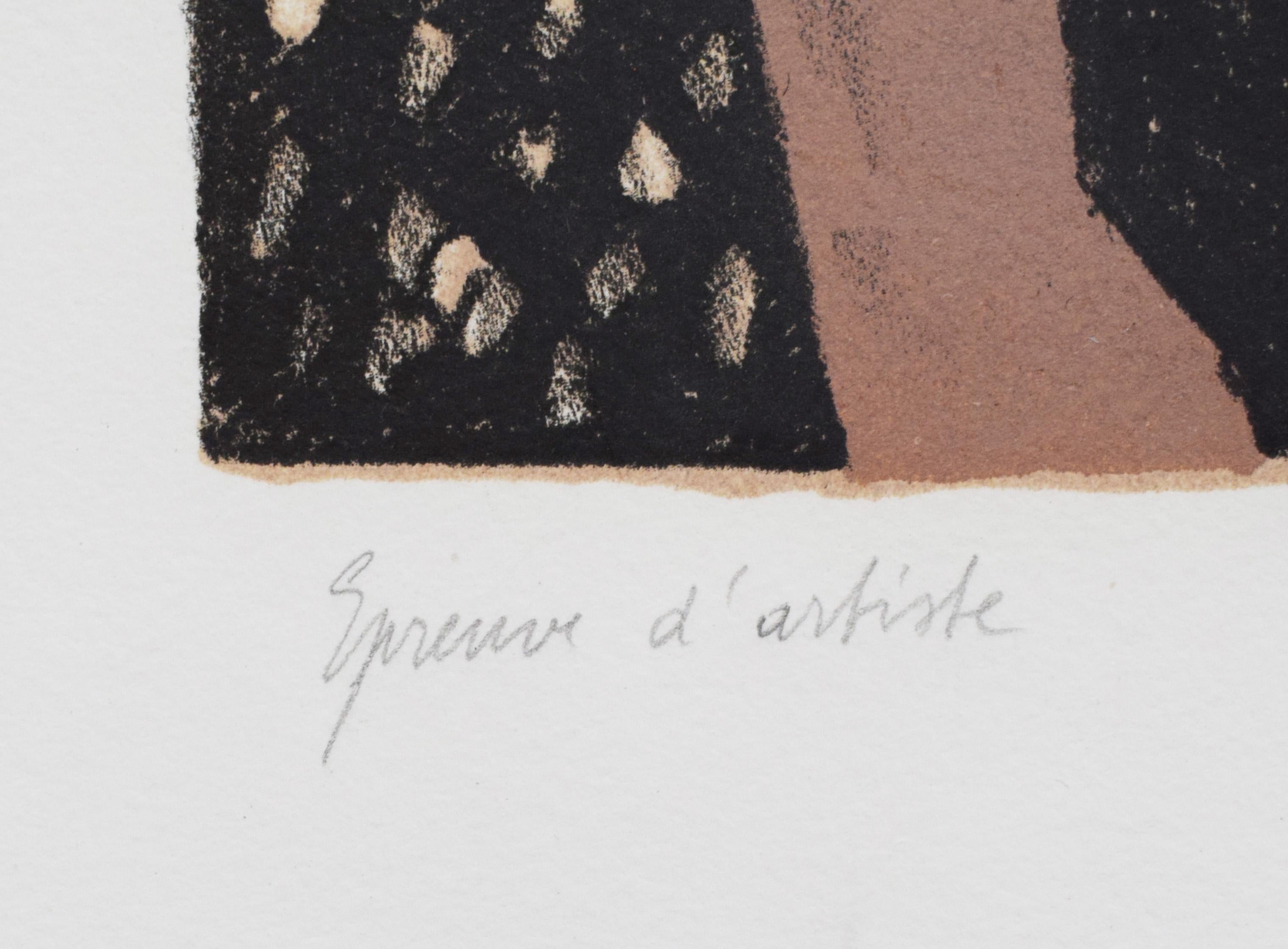 This original lithograph in colours is hand signed in pencil by the artist 