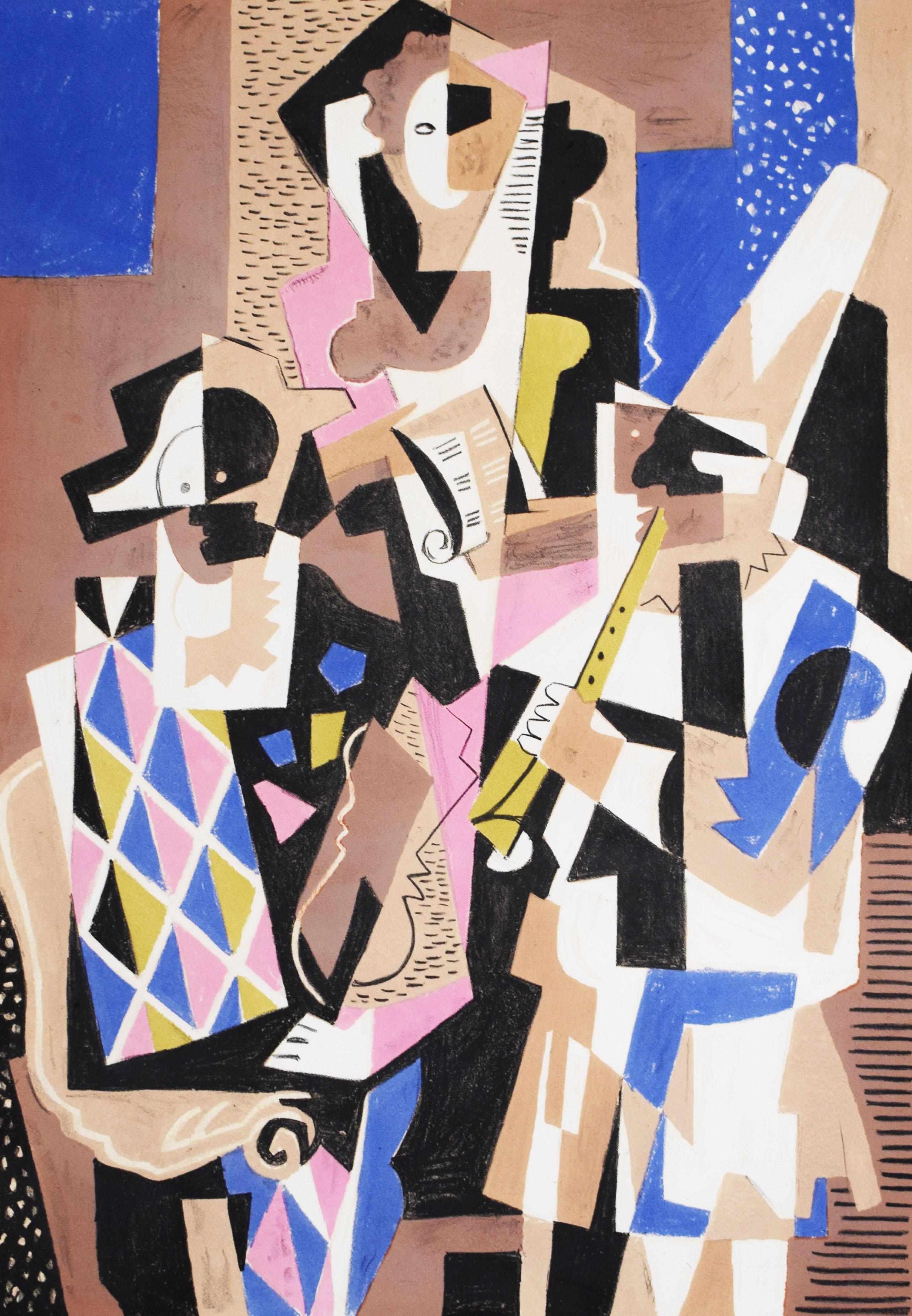Gino Severini Figurative Print - The Musicians - Italian Futurism Cubism