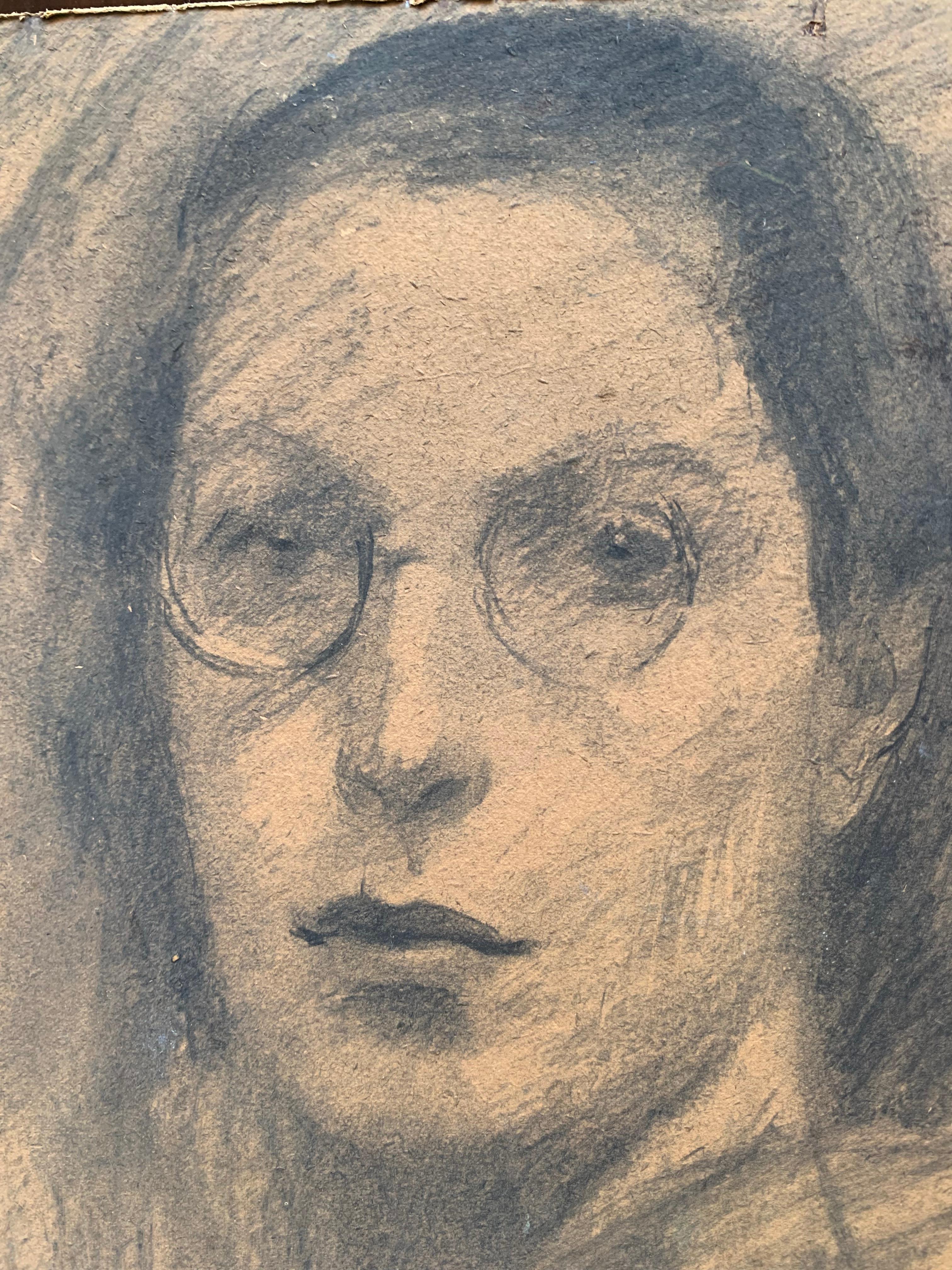 Girl with glasses. Circa 1920. Double portrait. Spalmach Gino (Rome, 1900-1966) For Sale 6