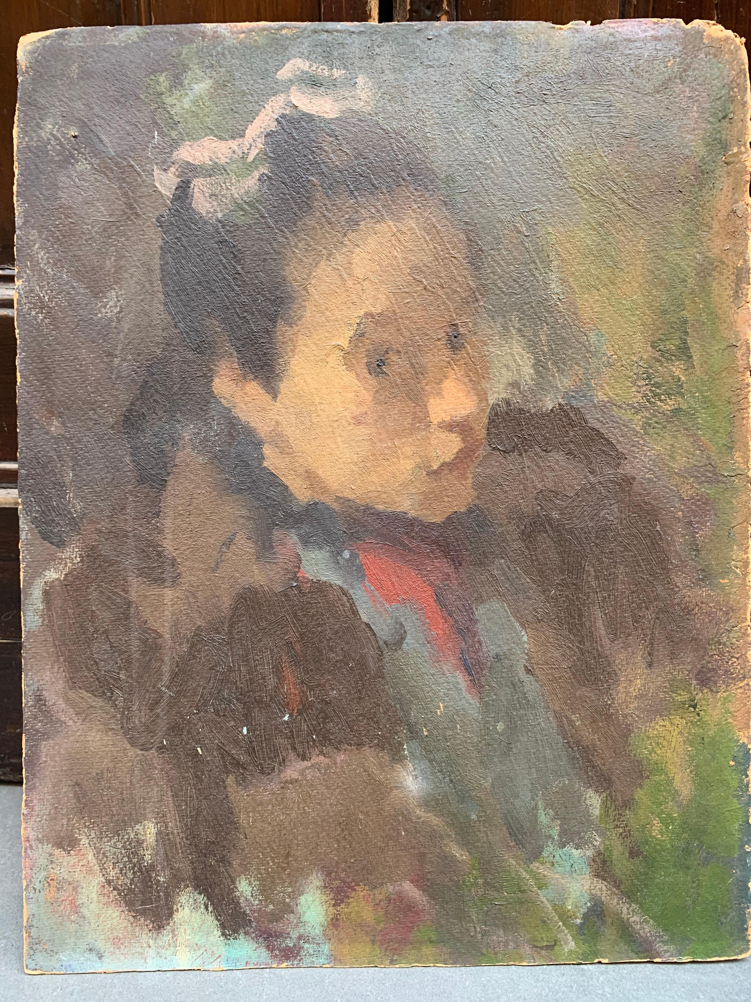 Girl with glasses. Circa 1920. Double portrait. Spalmach Gino (Rome, 1900-1966) For Sale 3
