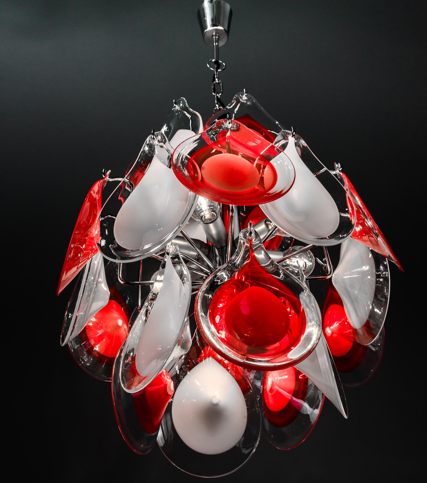 Glass Chandelier, 2000s, style of Gino Vistosi For Sale 6