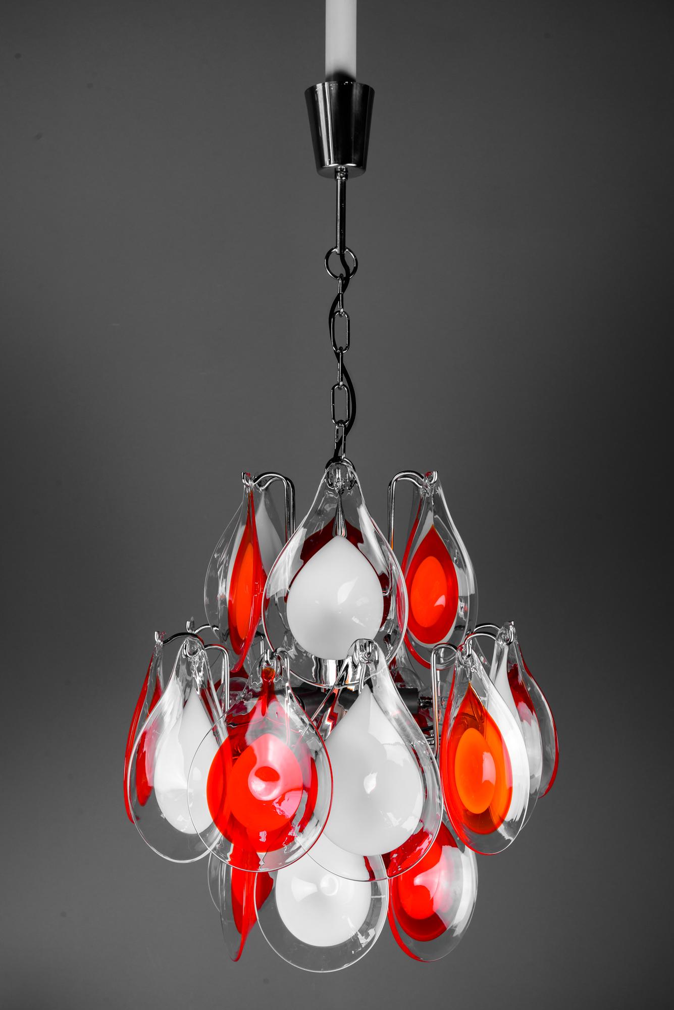 Glass chandelier, 2000s, style of Gino Vistosi
Original condition.