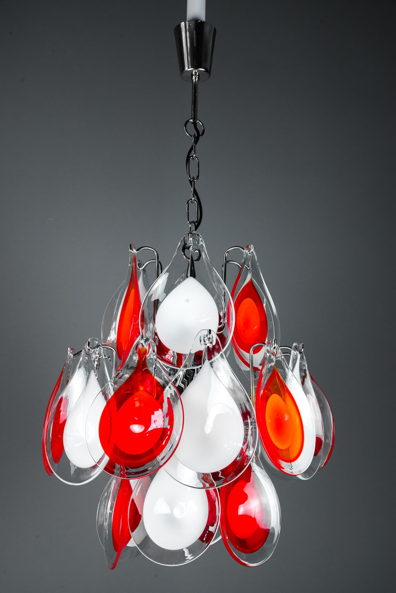 Italian Glass Chandelier, 2000s, style of Gino Vistosi For Sale