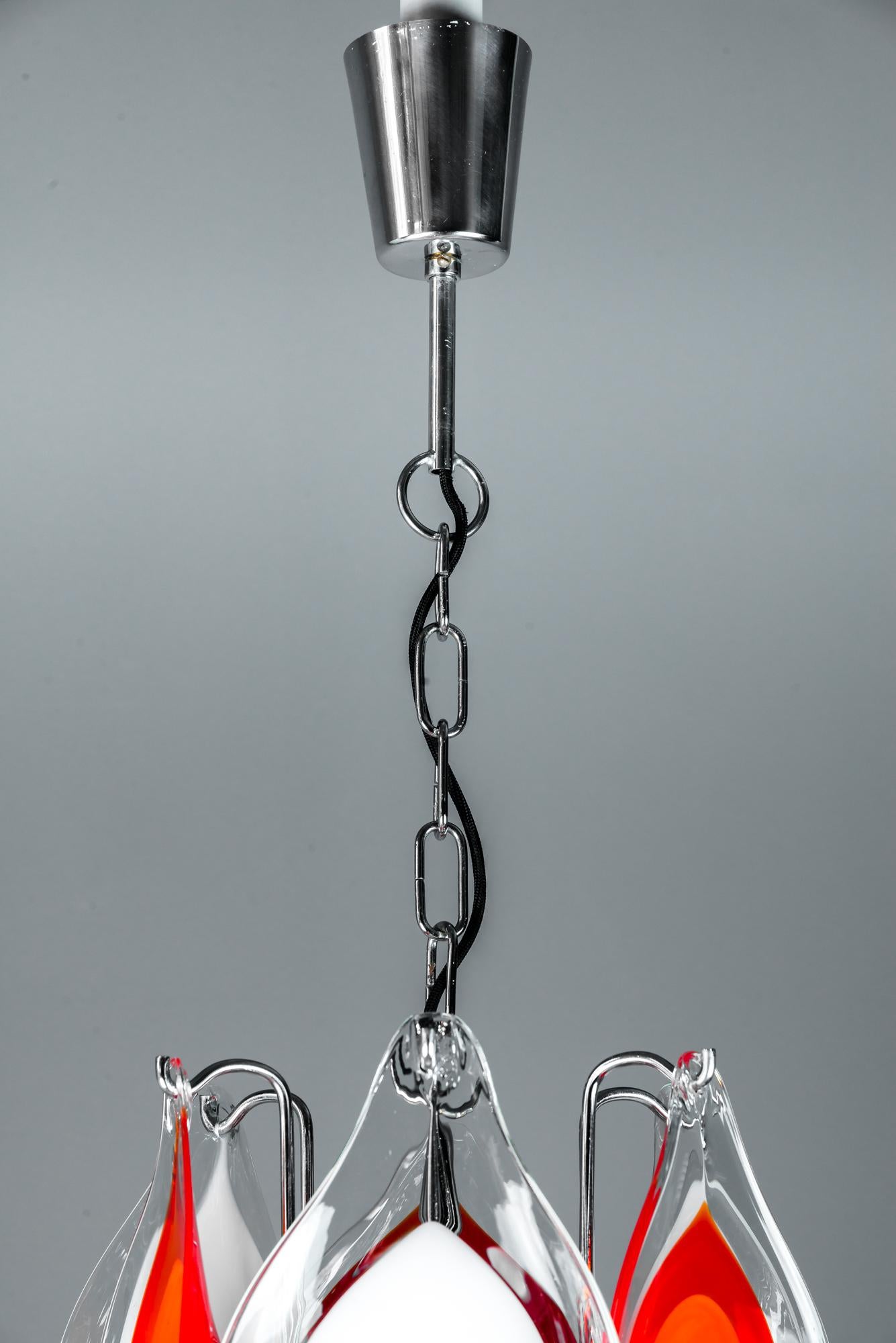 Glass Chandelier, 2000s, style of Gino Vistosi For Sale 1