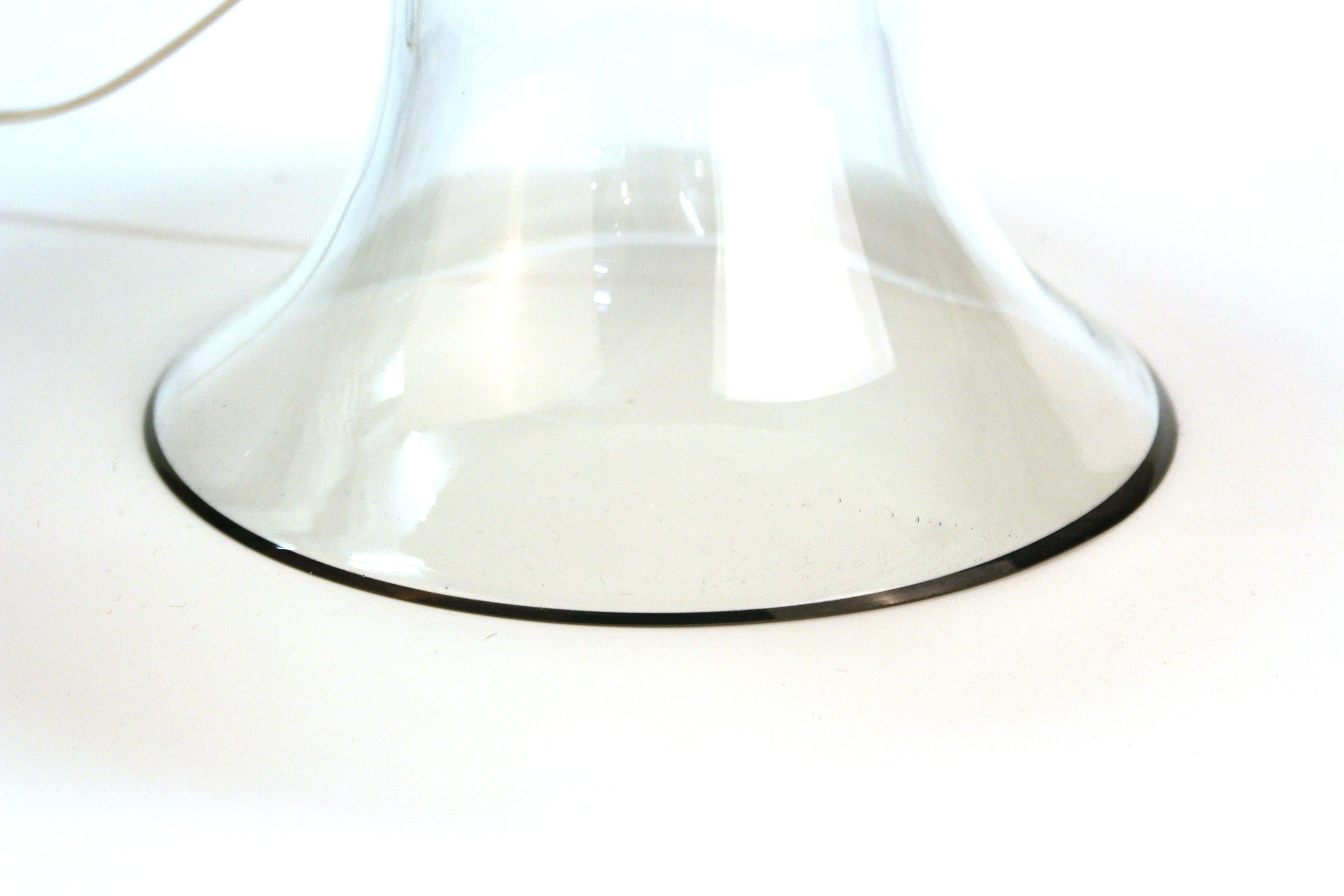 Gino Vistosi Italian Modern Murano Glass Mushroom Table Lamp In Good Condition In New York, NY