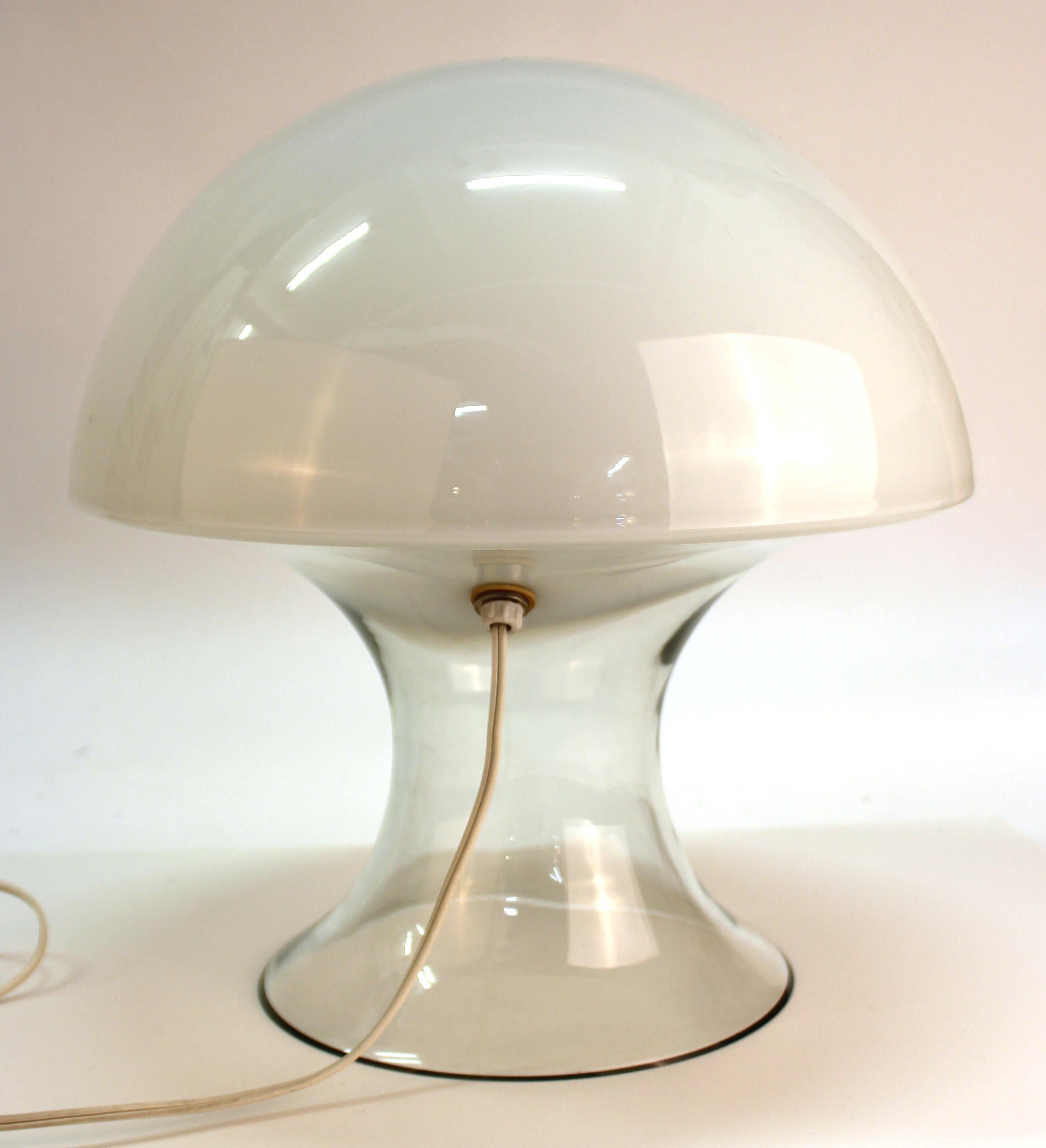 Late 20th Century Gino Vistosi Italian Modern Murano Glass Mushroom Table Lamp