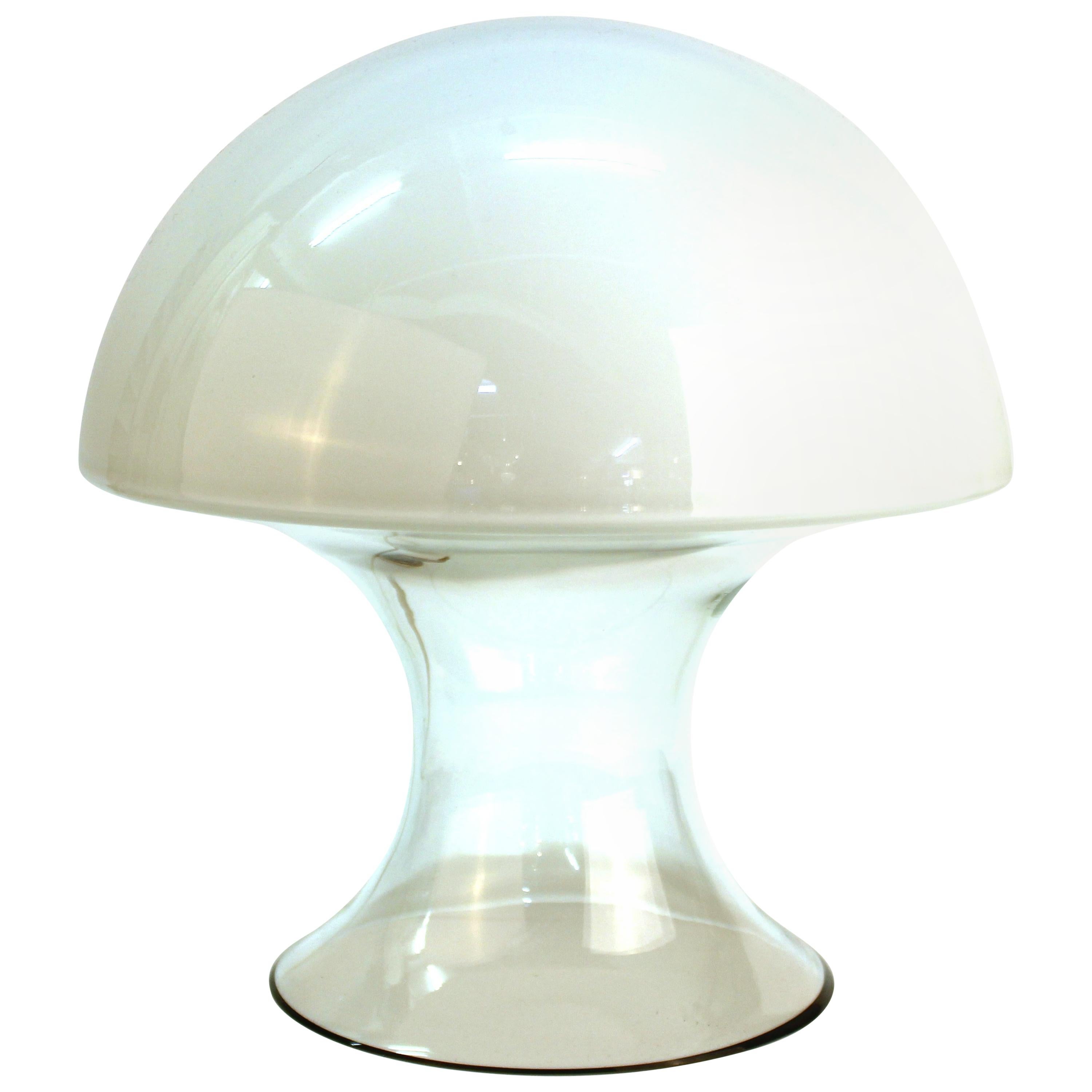 Gino Vistosi Italian Modern Murano Glass Mushroom Table Lamp