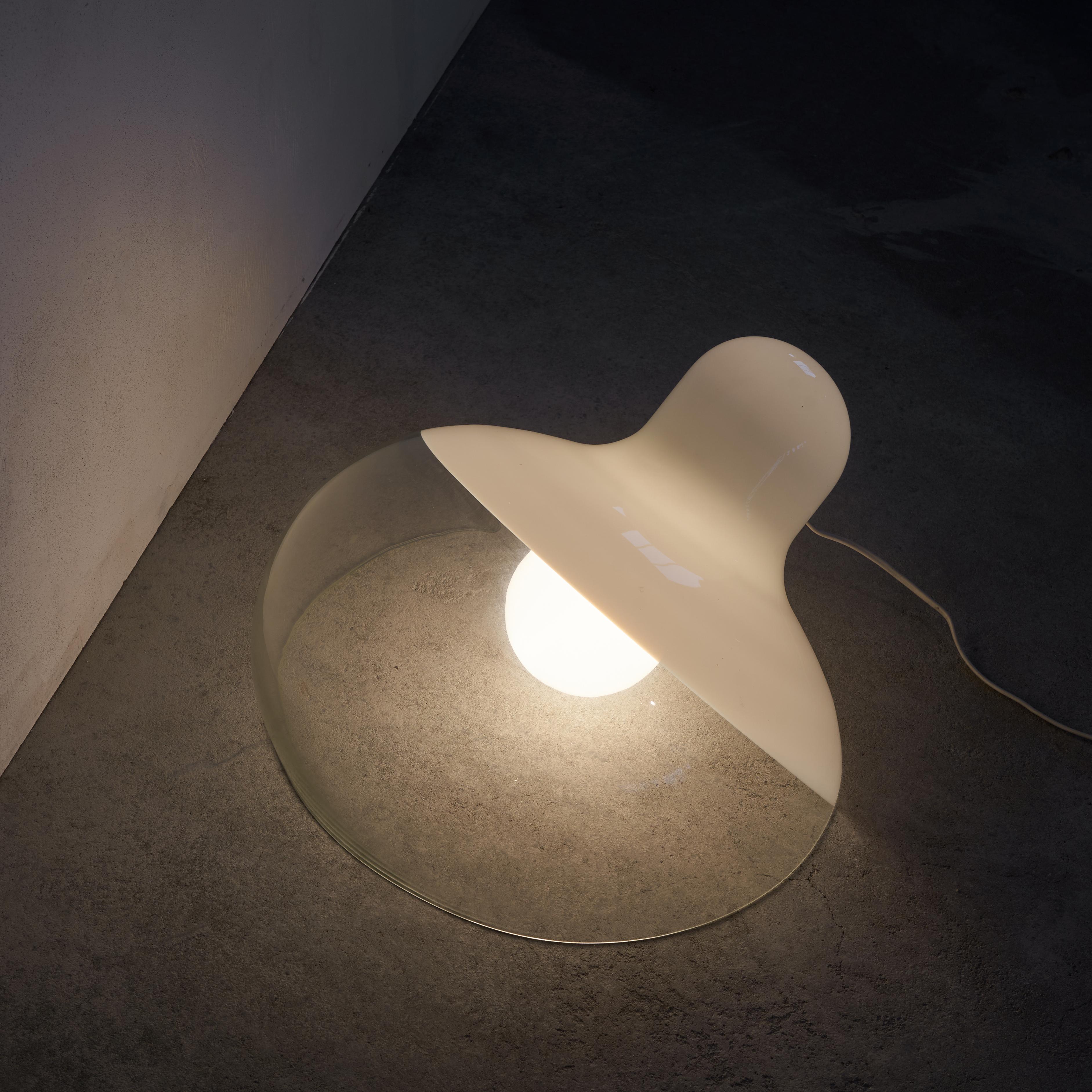 Grande lampe de table ou de sol Gino Vistosi pour Vetreria Vistosi Bon état - En vente à Tilburg, NL