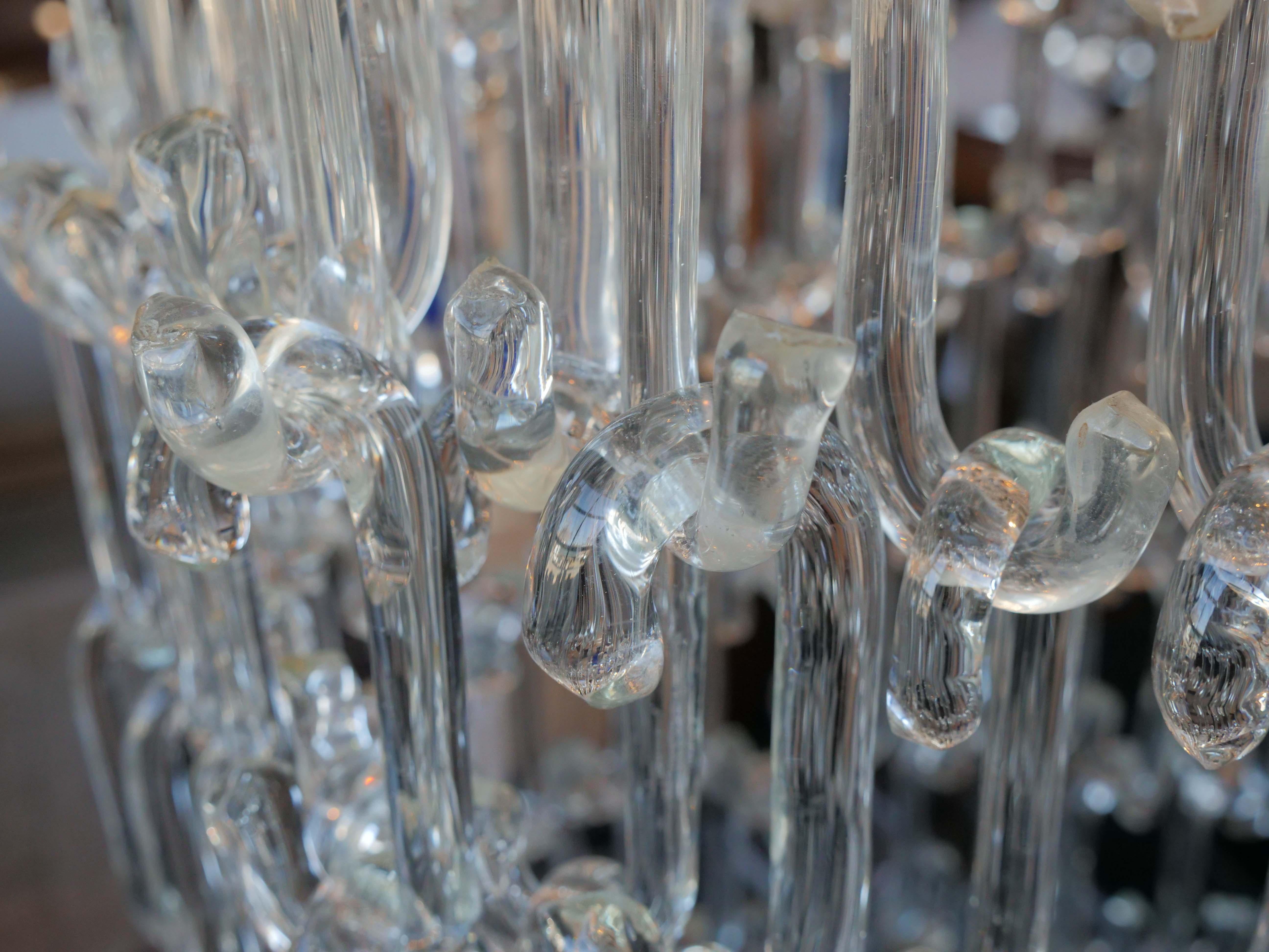 glass chain chandelier