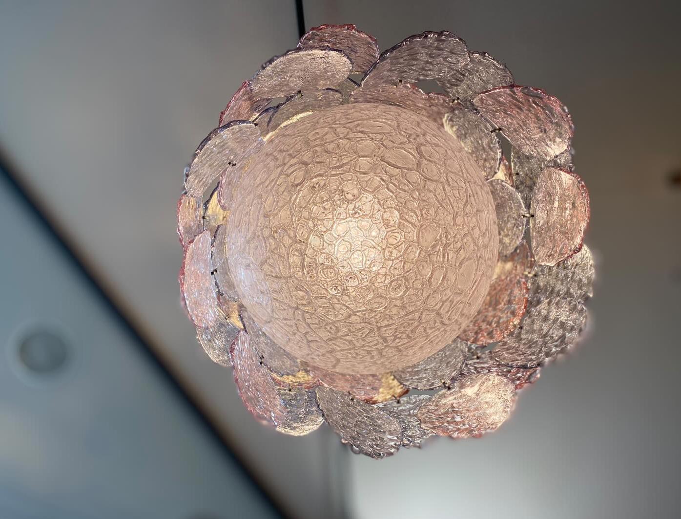 Organico moderno Gino Vistosi monumental Murano glass chandelier from the 