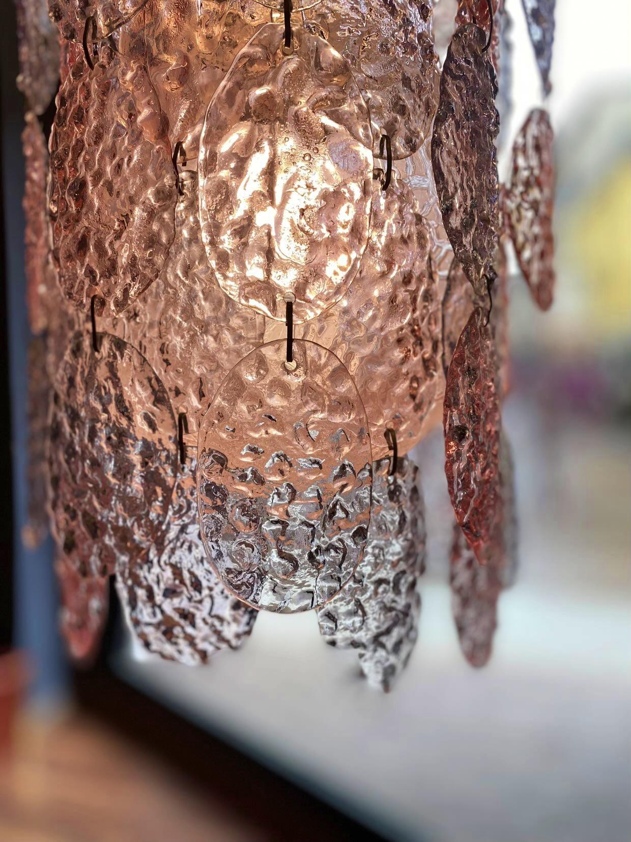 Late 20th Century Gino Vistosi monumental Murano glass chandelier from the 