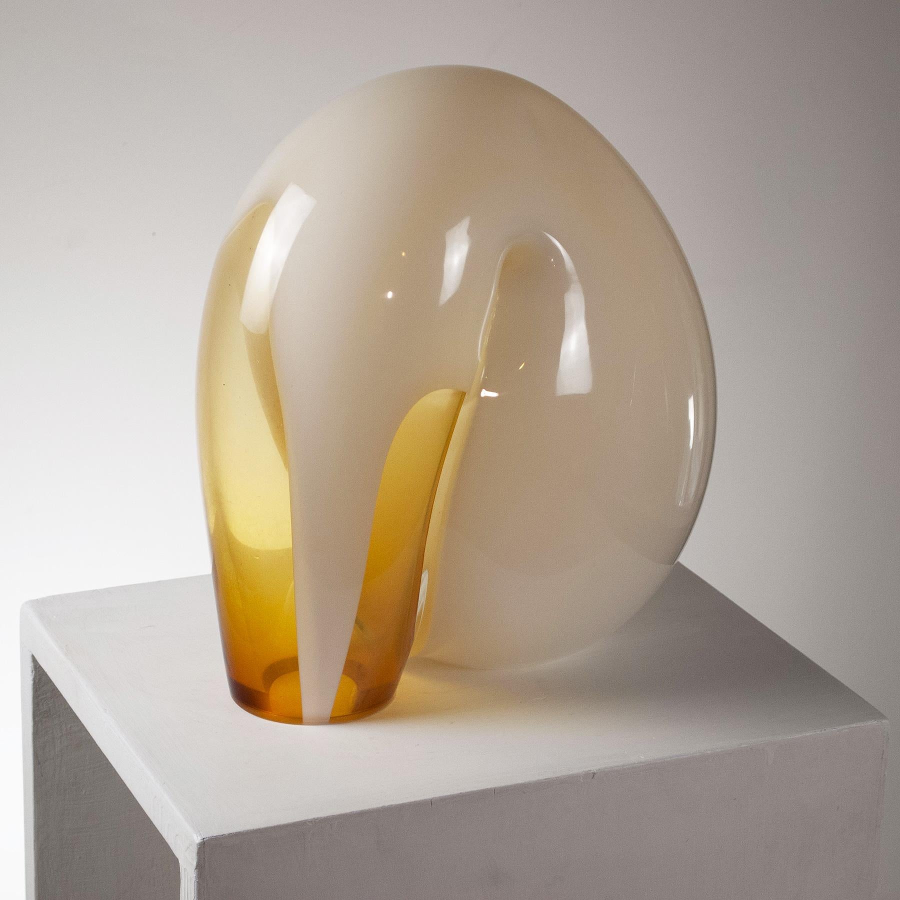 Monumental 70s table lamp base in Murano glass Art Glass Munega model designer Gino Vistosi 70s.
