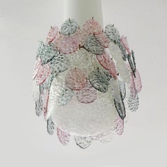 Gino Vistosi Murano Glass Ceiling Lamp for Vistosi, Italy, 1966