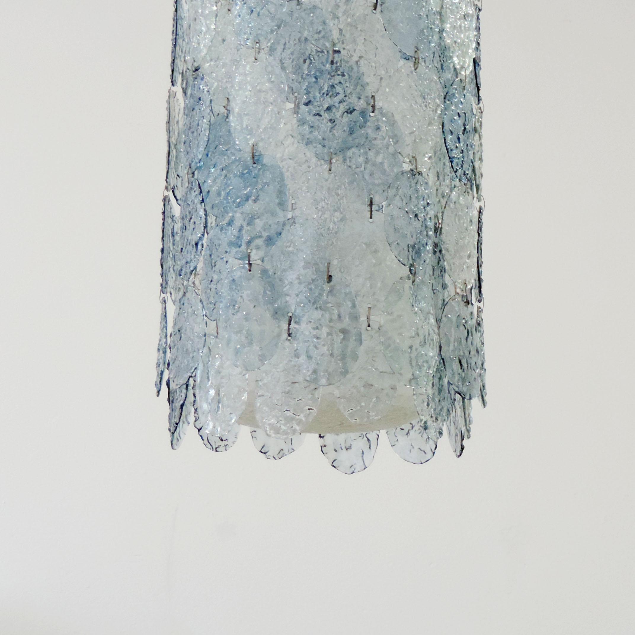 Mid-Century Modern Gino Vistosi Murano Glass Ceiling Lamp for Vistosi, Italy, 1966 For Sale
