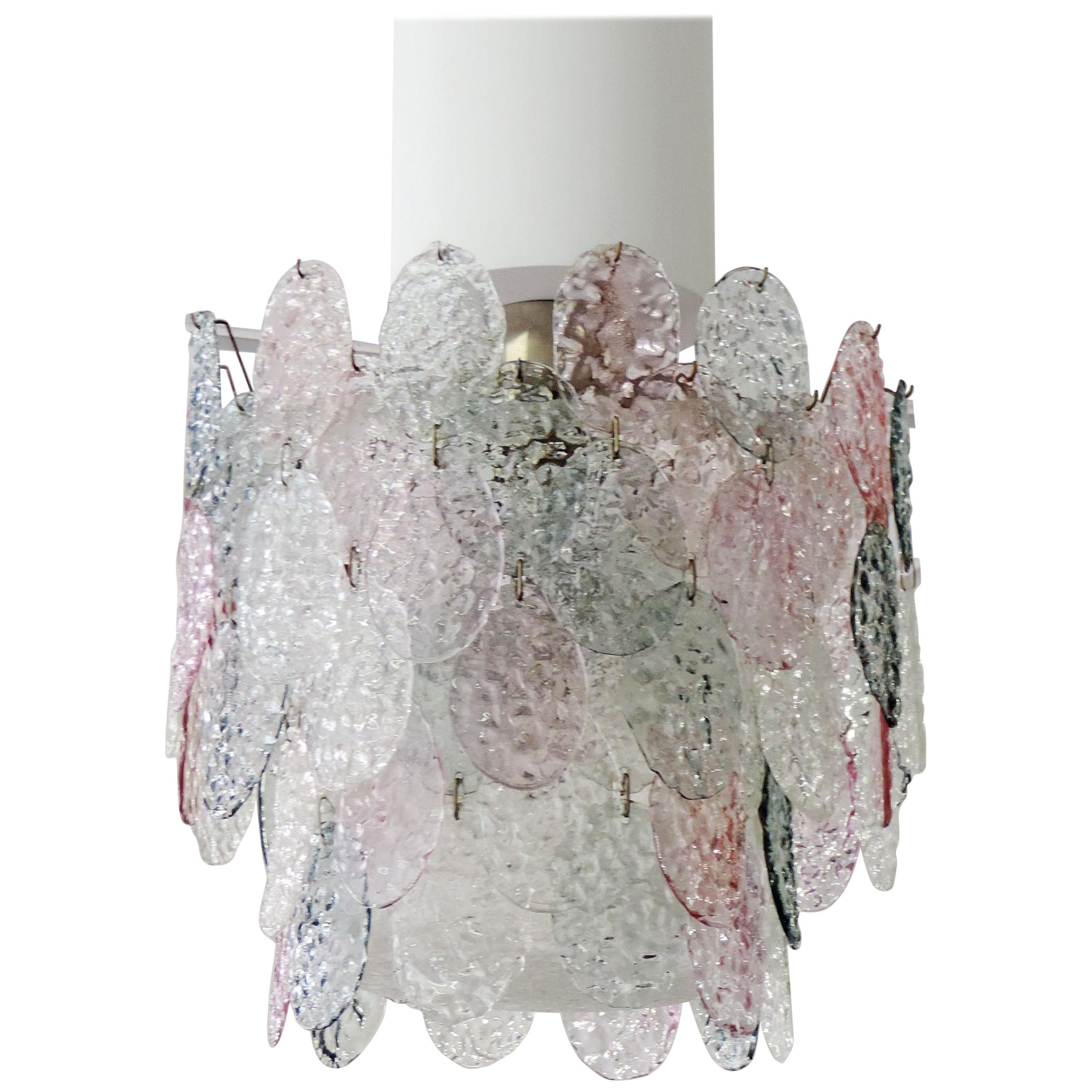 Gino Vistosi Murano Glass Ceiling Lamp for Vistosi, Italy, 1966 For Sale