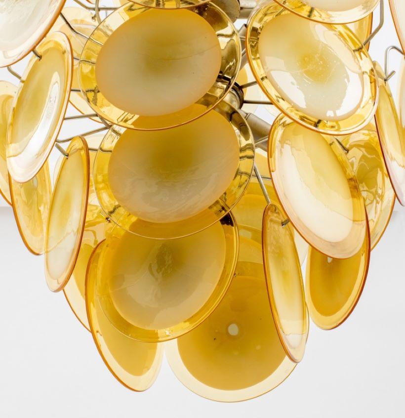 Gino Vistosi, Murano Glass Hung Chandelier, 60s In Good Condition In New York, NY
