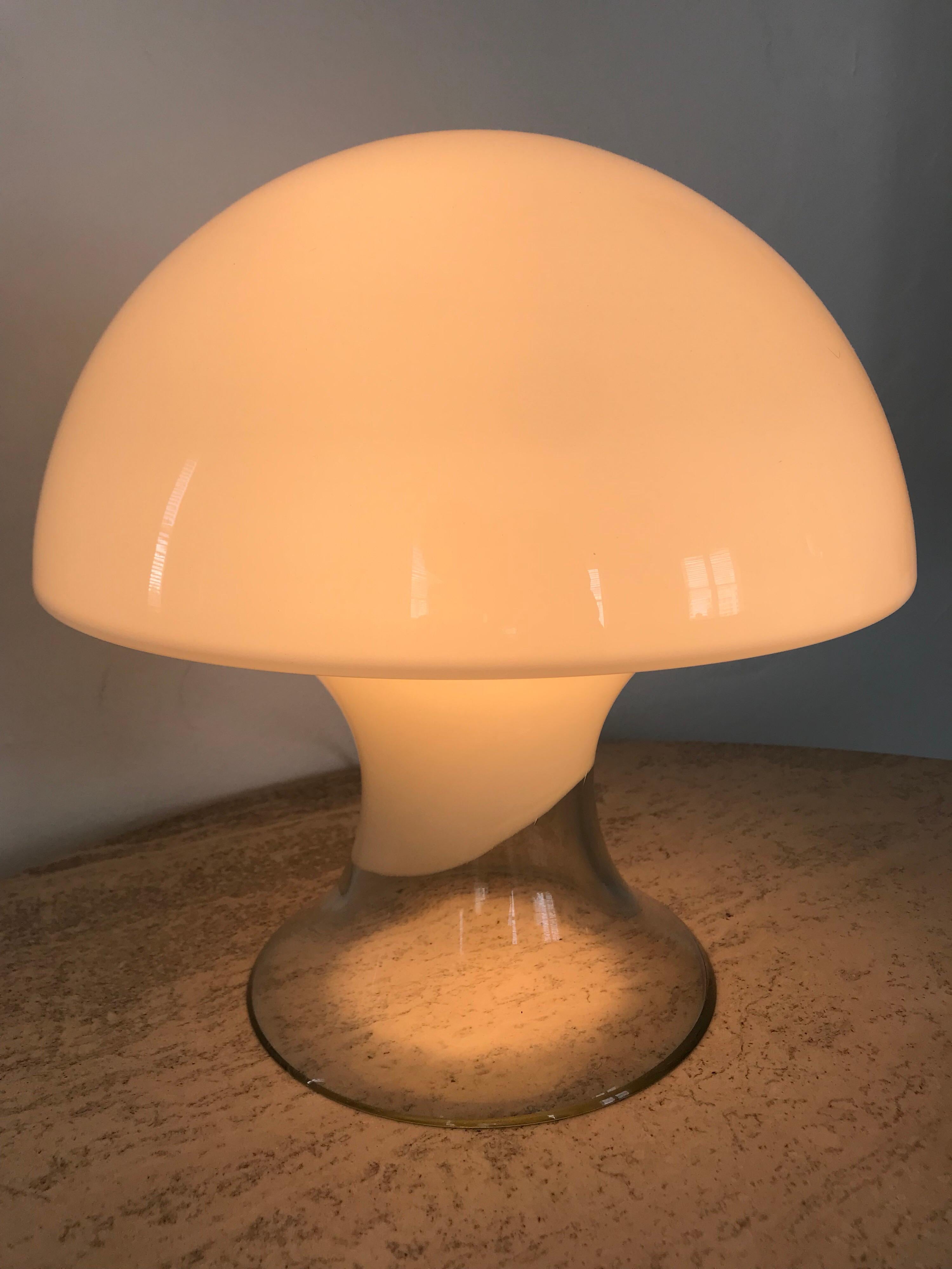 Italian Gino Vistosi Murano Glass Mushroom Lamp