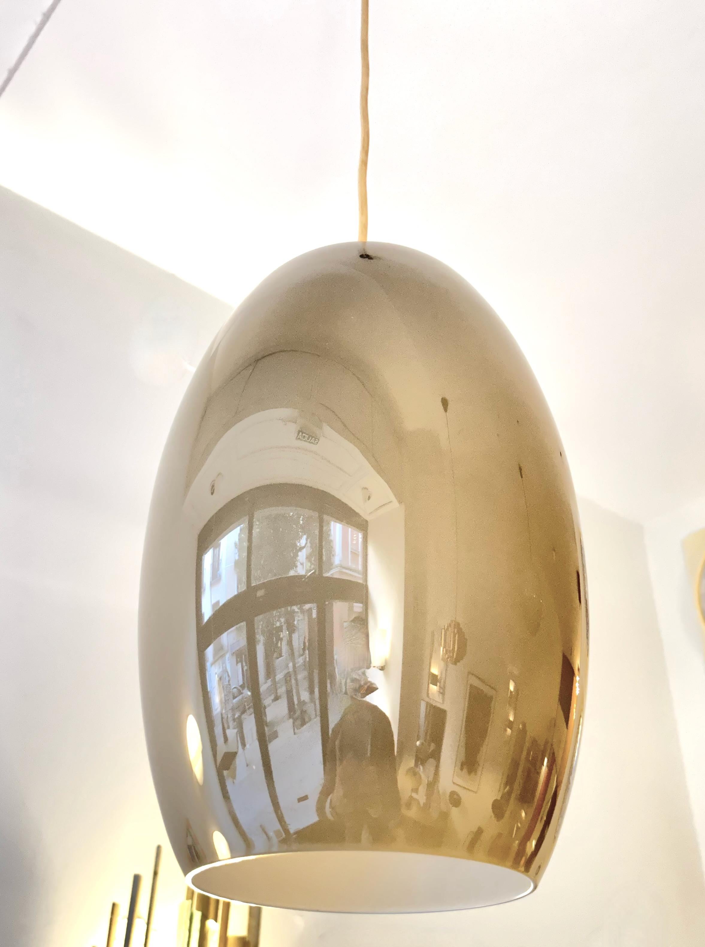 Gino Vistosi Oval Smoked Blown Glass Pendant Light, 1960 For Sale 3