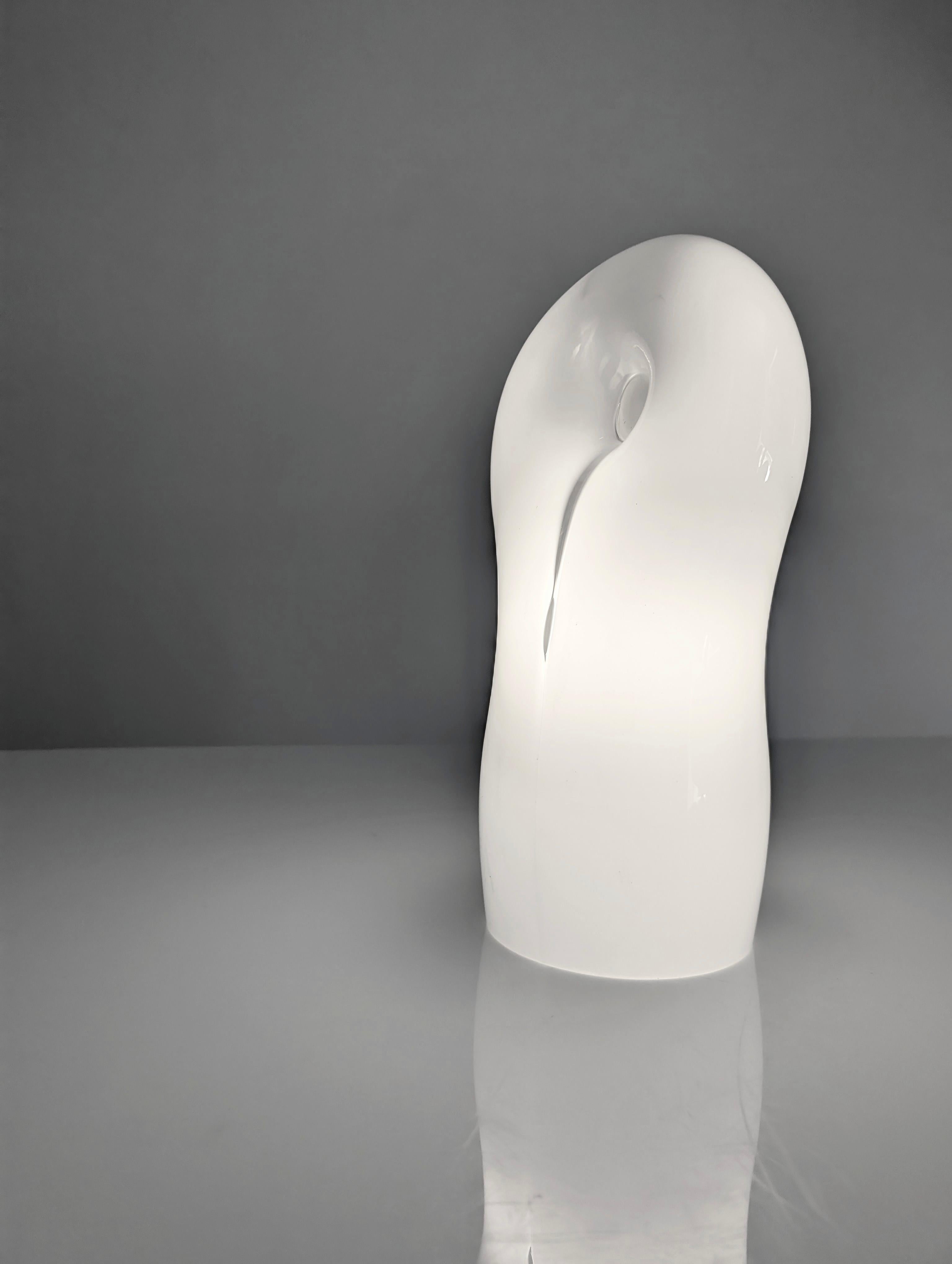 Gino Vistosi Lámpara de sobremesa escultórica de cristal de Murano orgánico Años 70 Italiano en venta