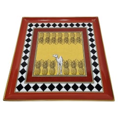 Ginori 1735 "Totem" Camel Vide Poche Squared Plate , Italy, 2023