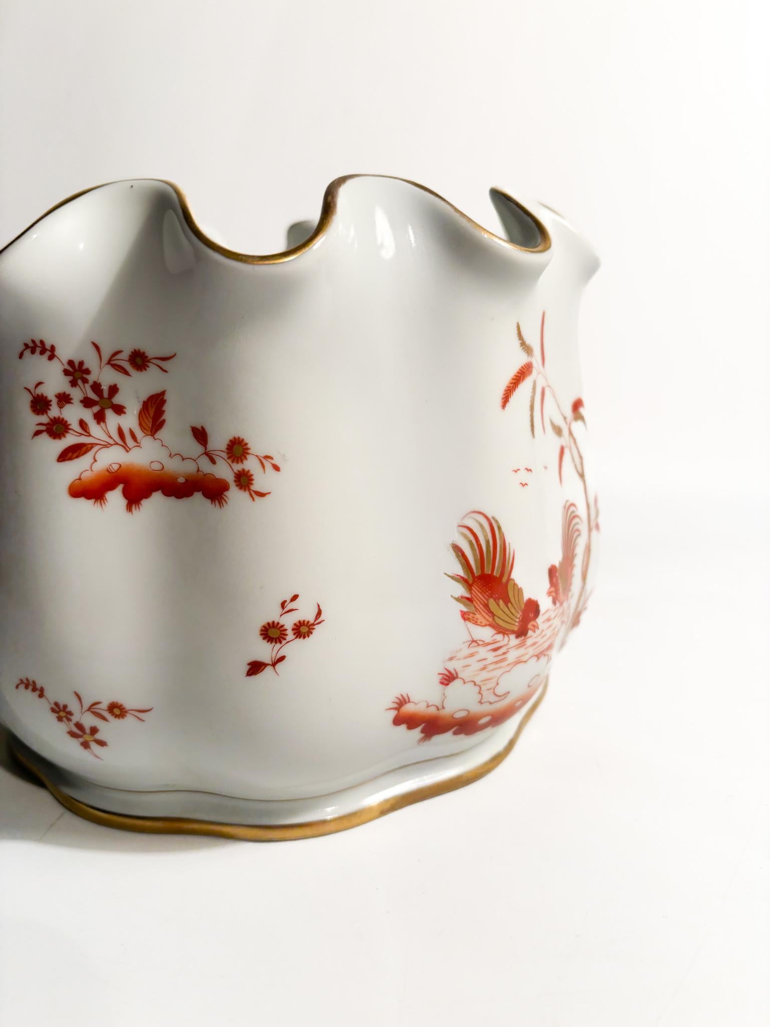 Mid-Century Modern Ginori Doccia Porcelain Refresher Vase Galli Rossi Series 1950s For Sale
