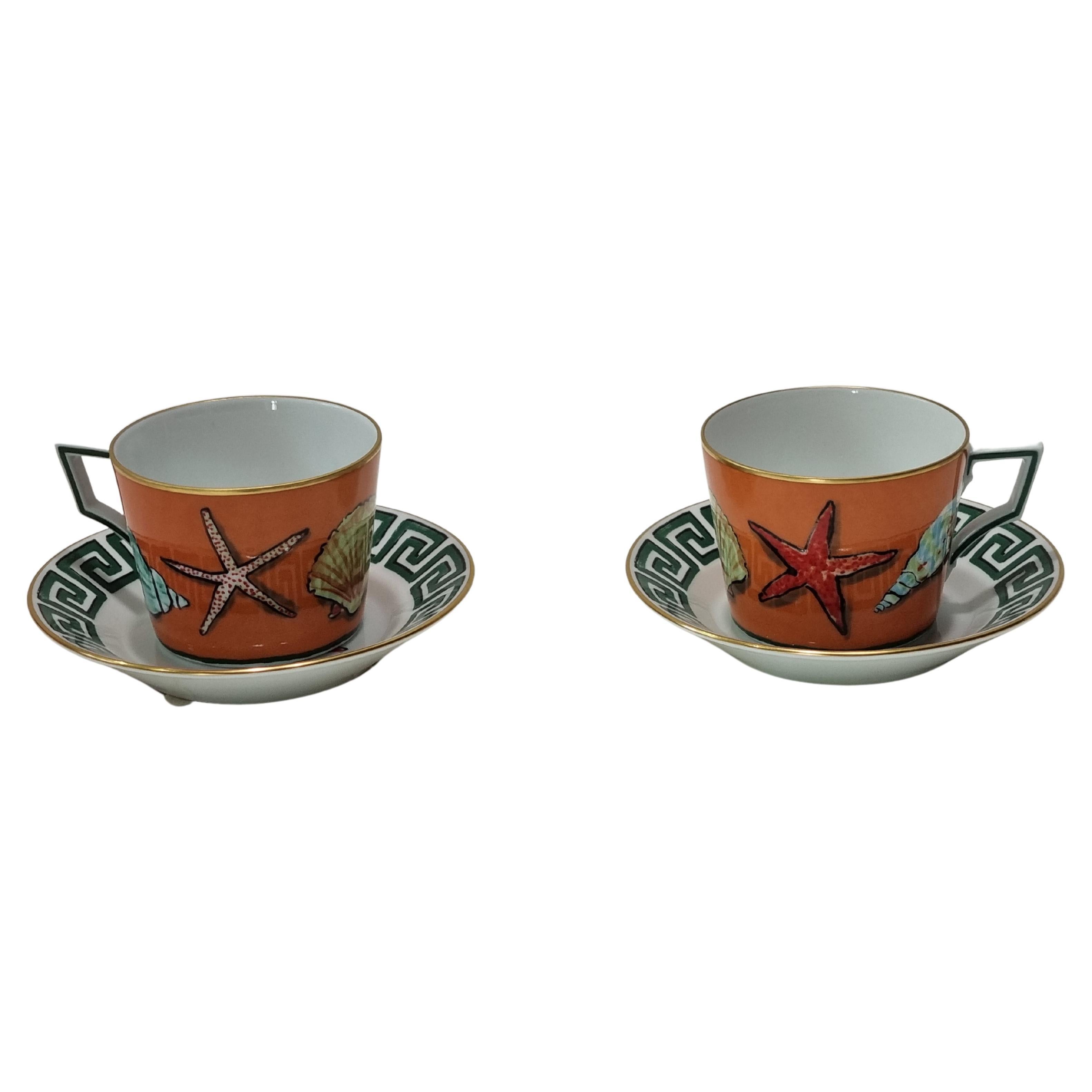 Ginori Luke Edward Hall's "Il Viaggio Di Nettuno" Set of Two Tea Cups, 2022