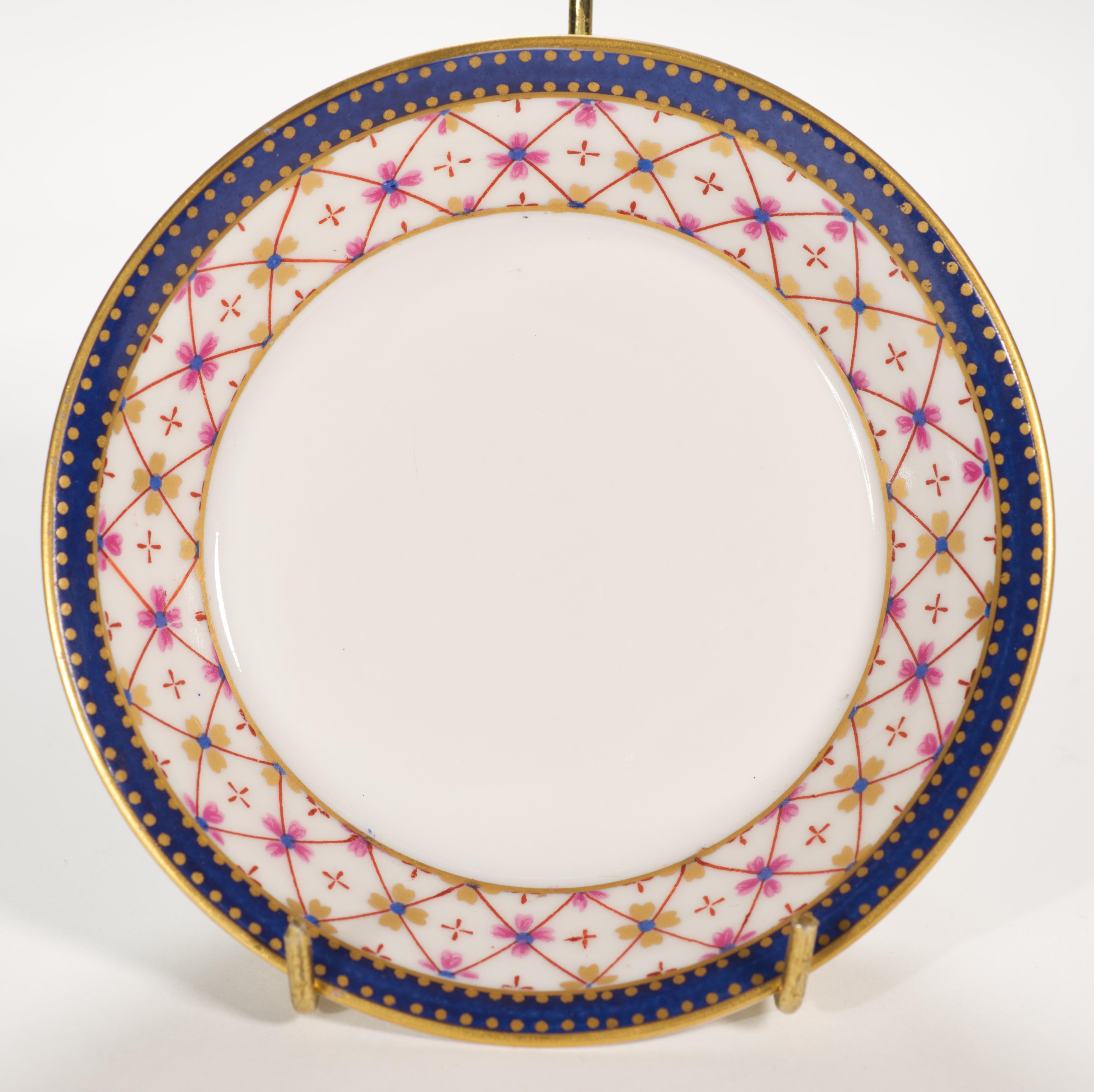Juego de taza y platillo de café espresso de porcelana Ginori, decoración geométrica, Italia años 50 Moderno de mediados de siglo en venta
