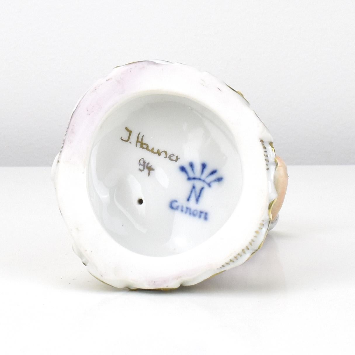 Ginori Porcelain Figurine Trio with Floral Baskets 7