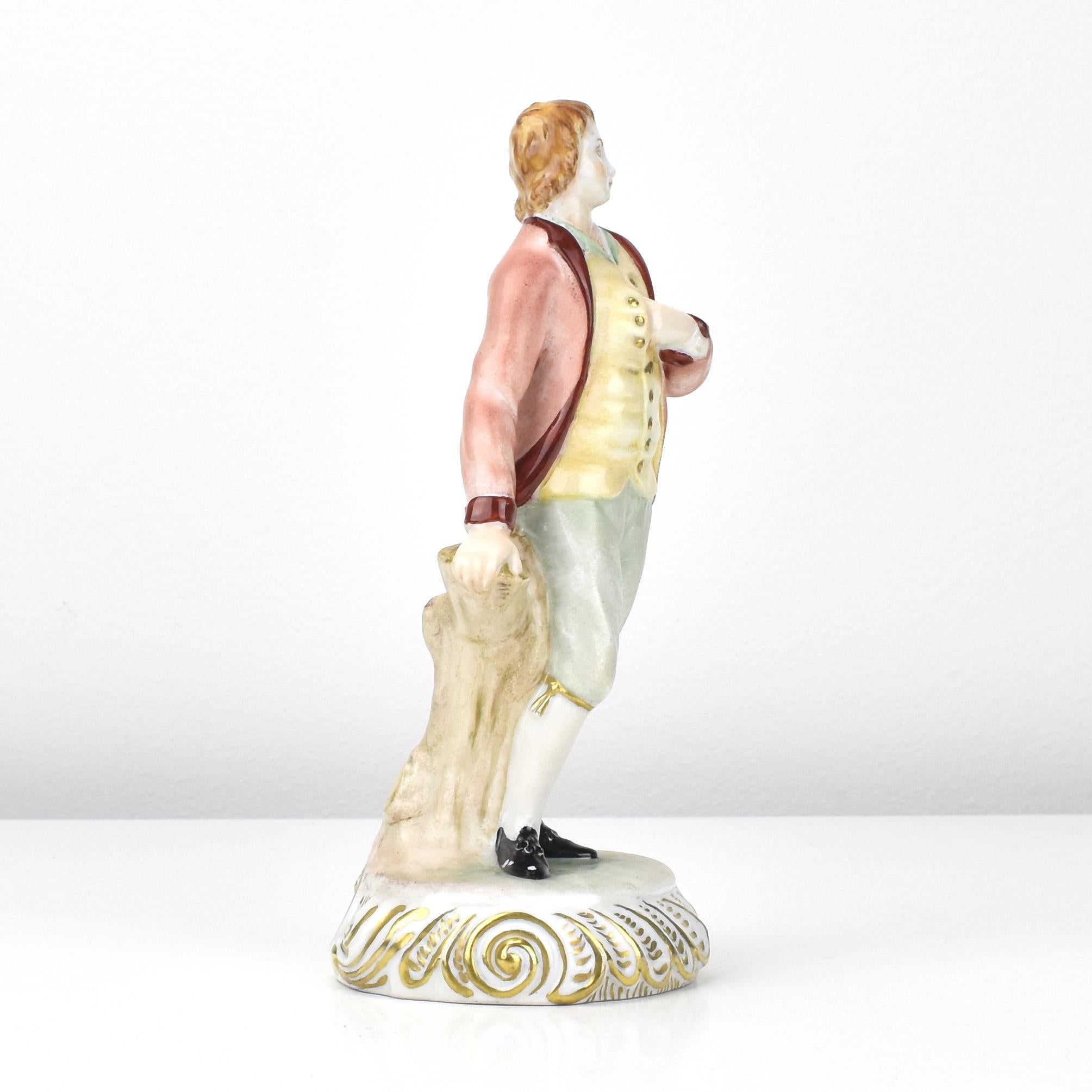 Ginori Porcelain Figurine Trio with Floral Baskets 12
