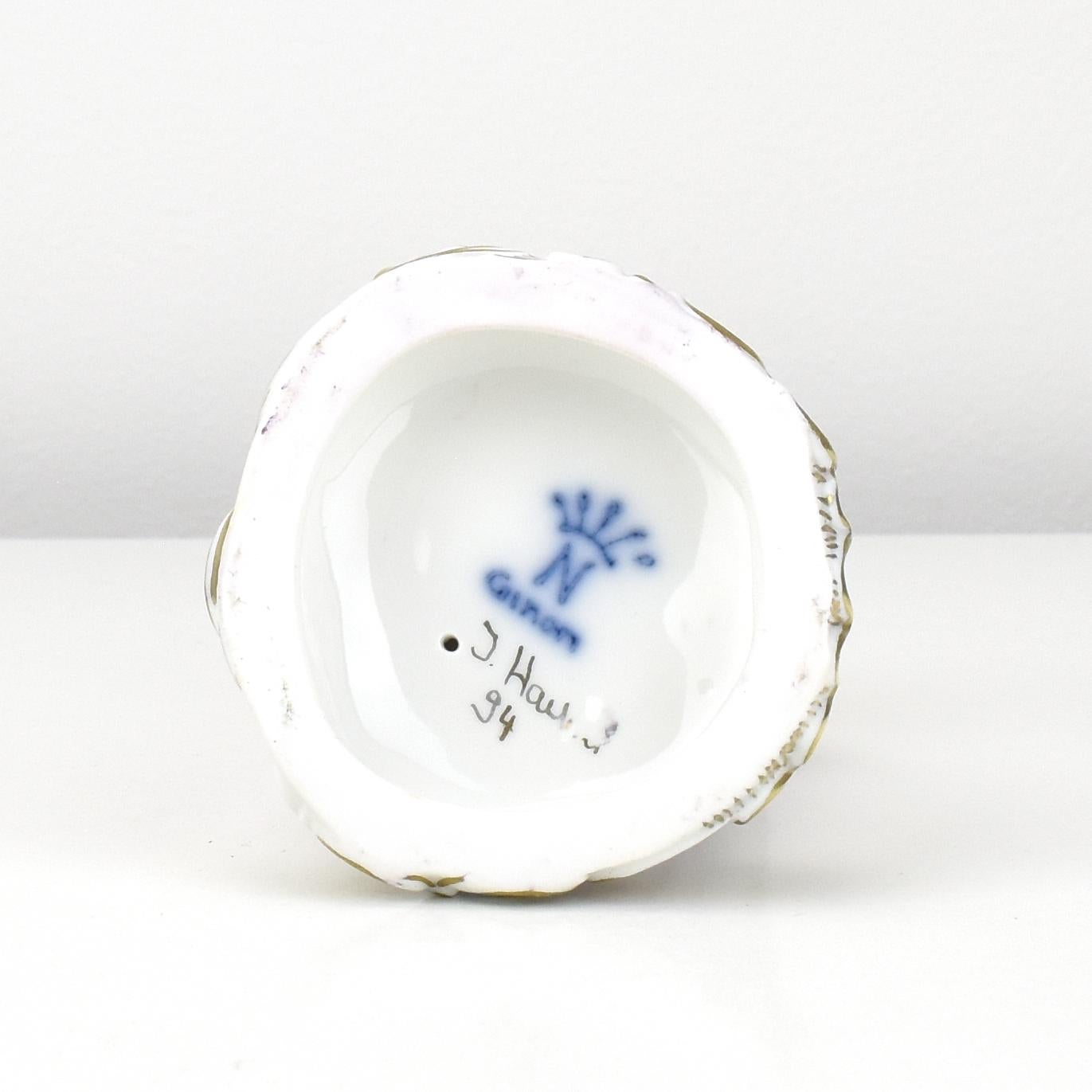 Ginori Porcelain Figurine Trio with Floral Baskets 1