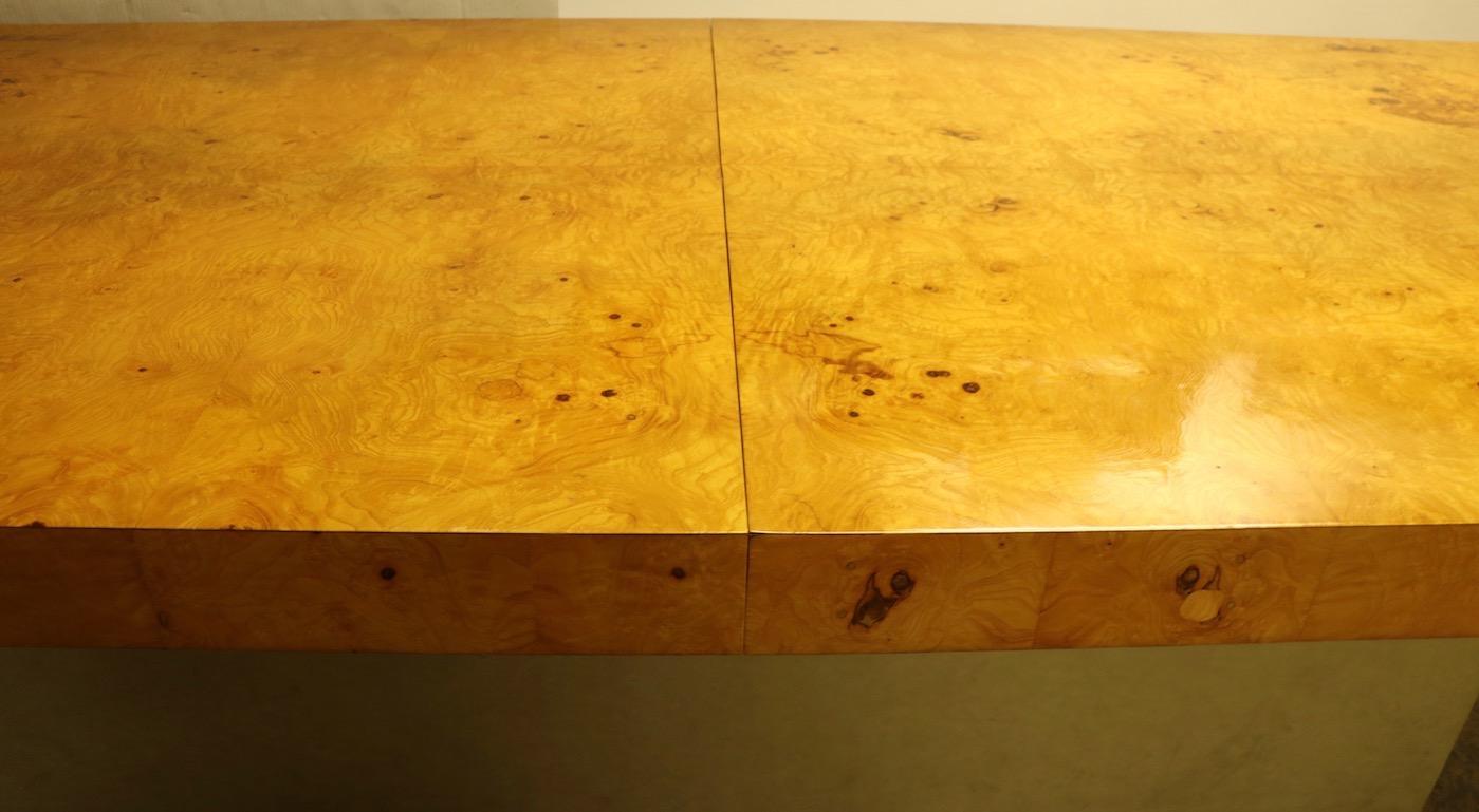 Ginormous Burl Top Conference Dining Table after Baughman For Sale 4