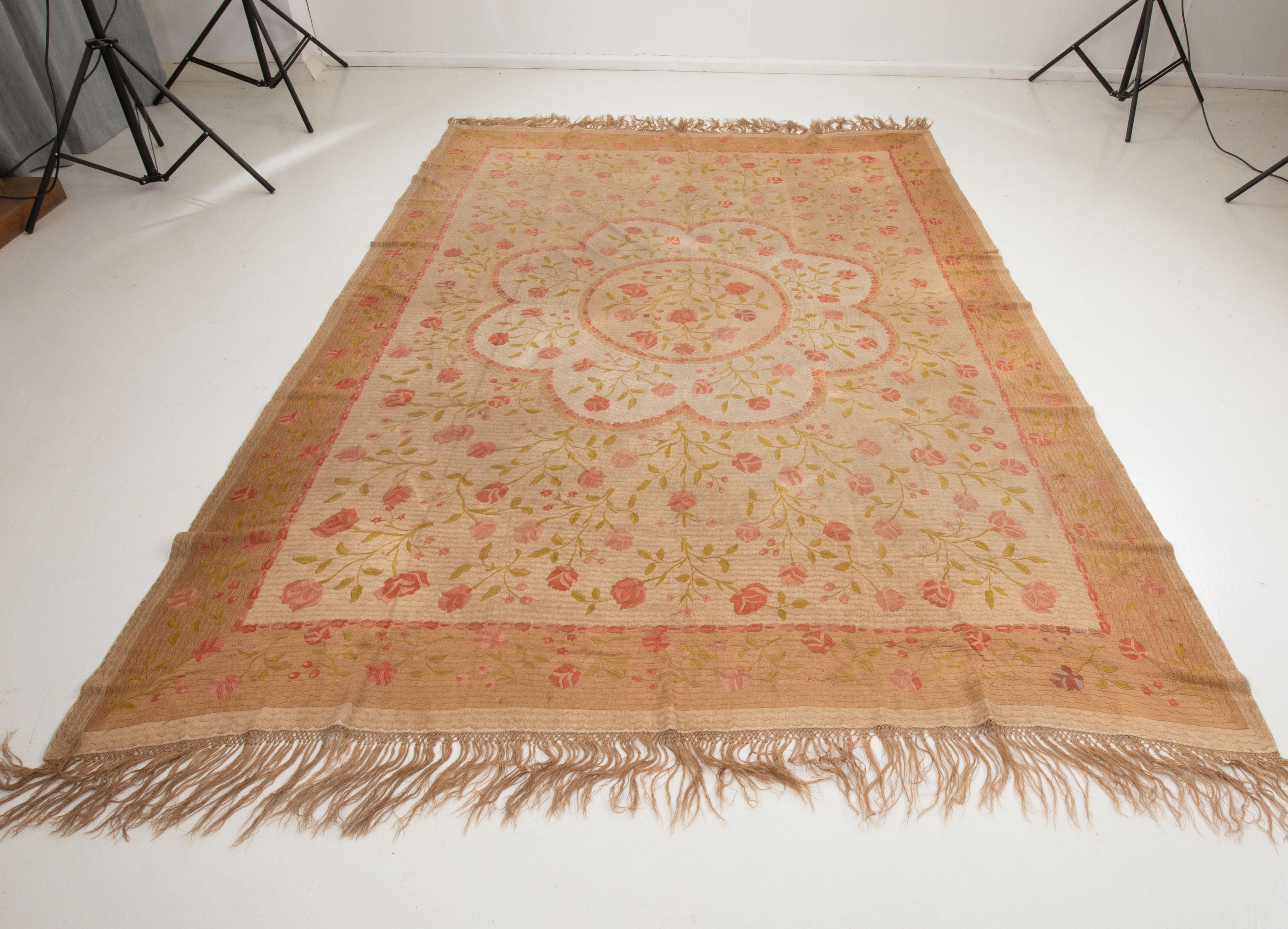 Embroidered Ginormous Matyo Embroidery from Hungary, early 20th C. For Sale