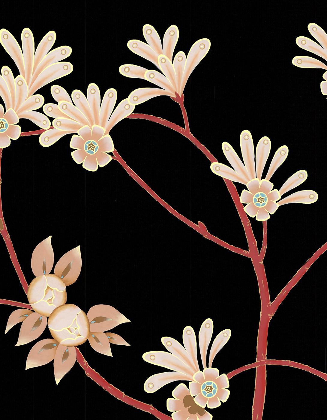 Ginsberg Art Deco Wallpaper Mural In New Condition In Staunton, VA