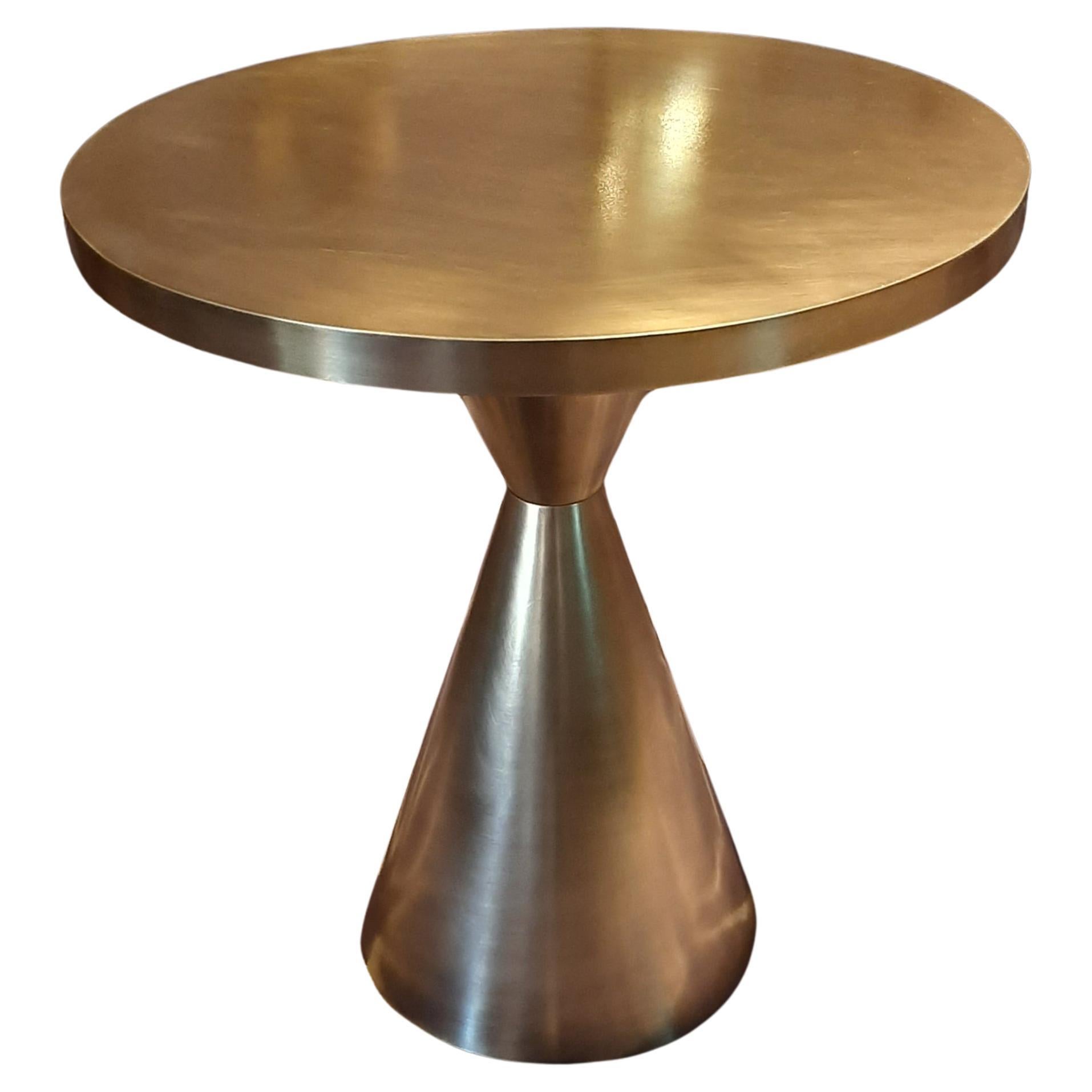Gio 1 Beistelltisch - Ø 40 cm x H 38 cm - Altgold-patiniertes Messing