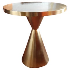 Gio 1 Tavolino - Ø 40 cm x H 38 cm - Ottone patinato oro invecchiato
