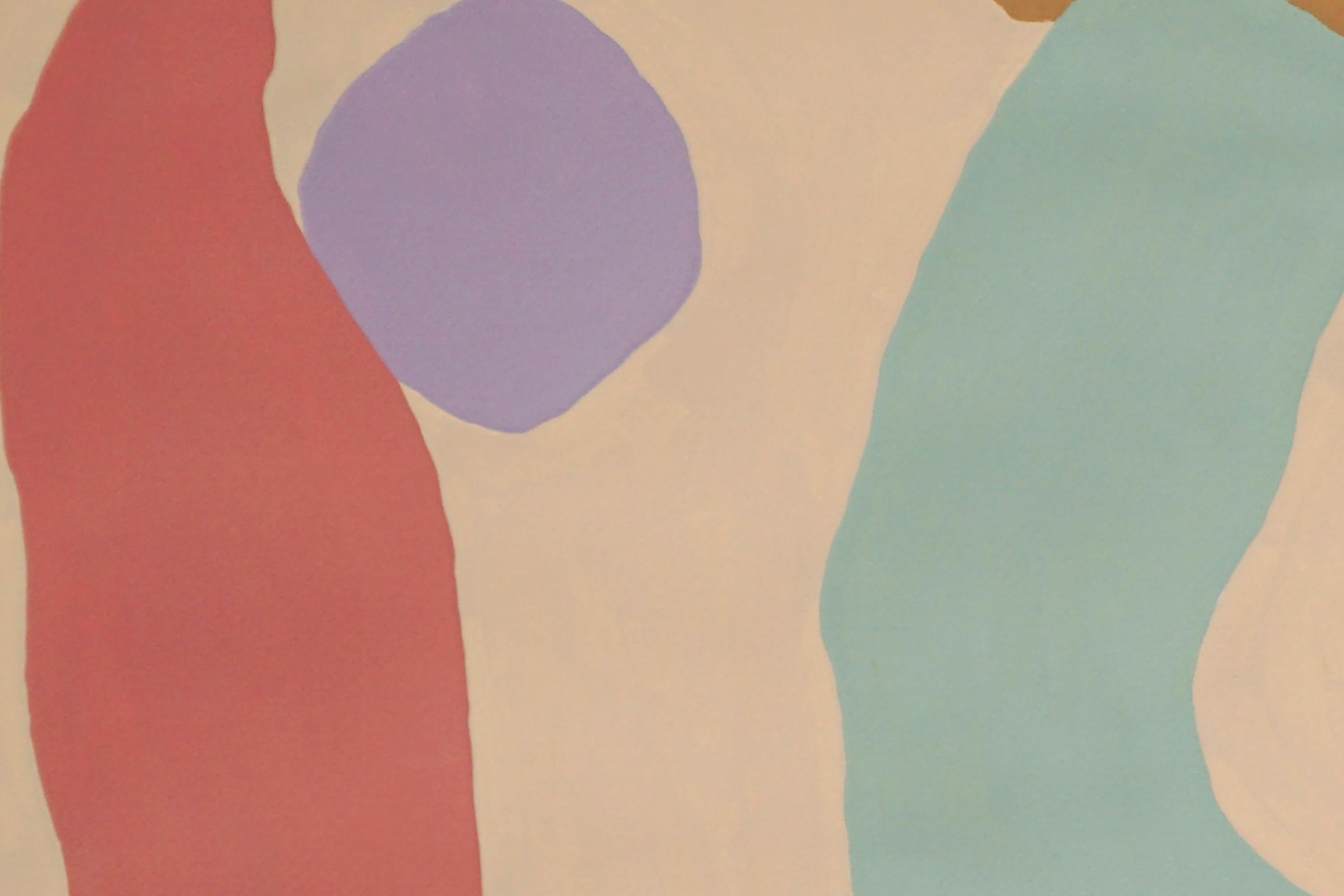 Family Sculpture, Diptyque de natures mortes abstraites, objets aux tons terreux, mauves, vert 3