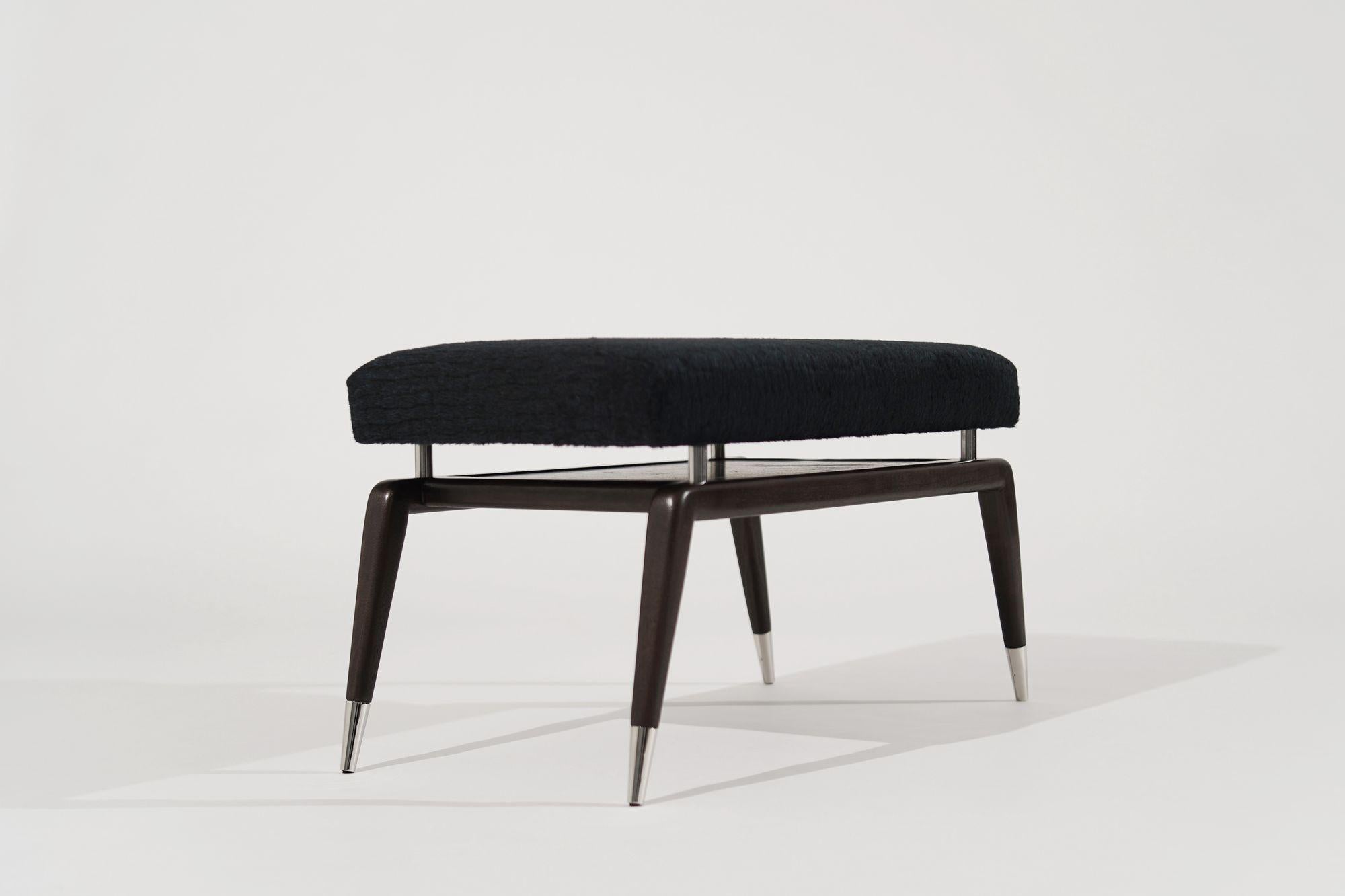 Gio Bench in Alpaca by Stamford Modern In New Condition In Westport, CT