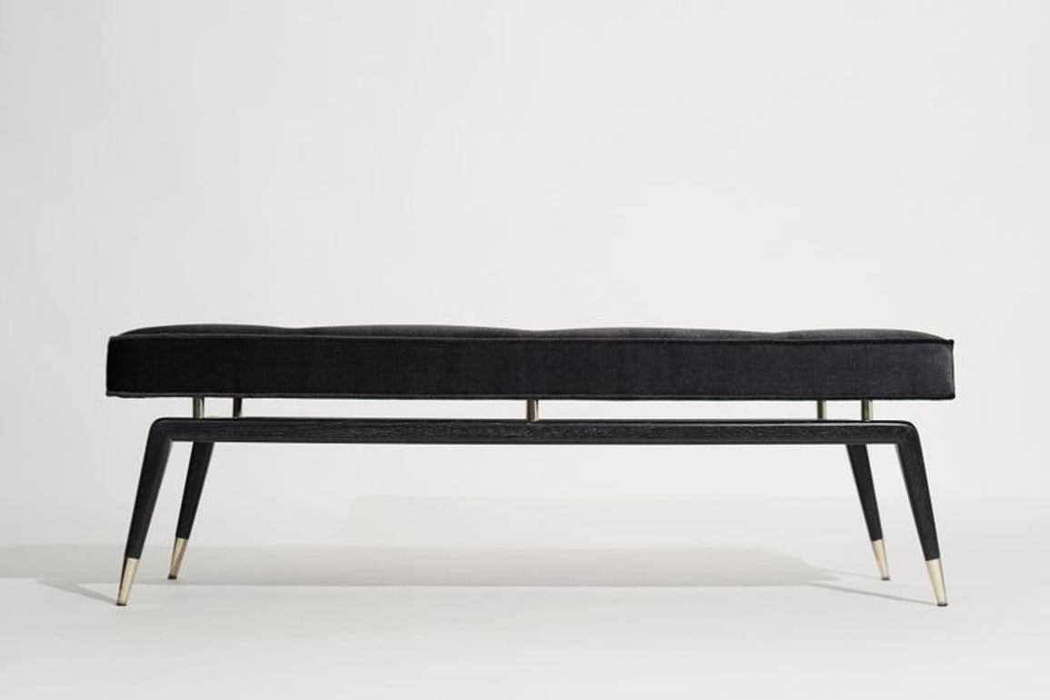 Mid-Century Modern Gio Bench in Black Ceruse by Stamford Modern For Sale