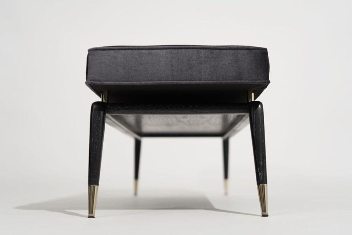 Contemporary Gio Bench in Black Ceruse by Stamford Modern For Sale