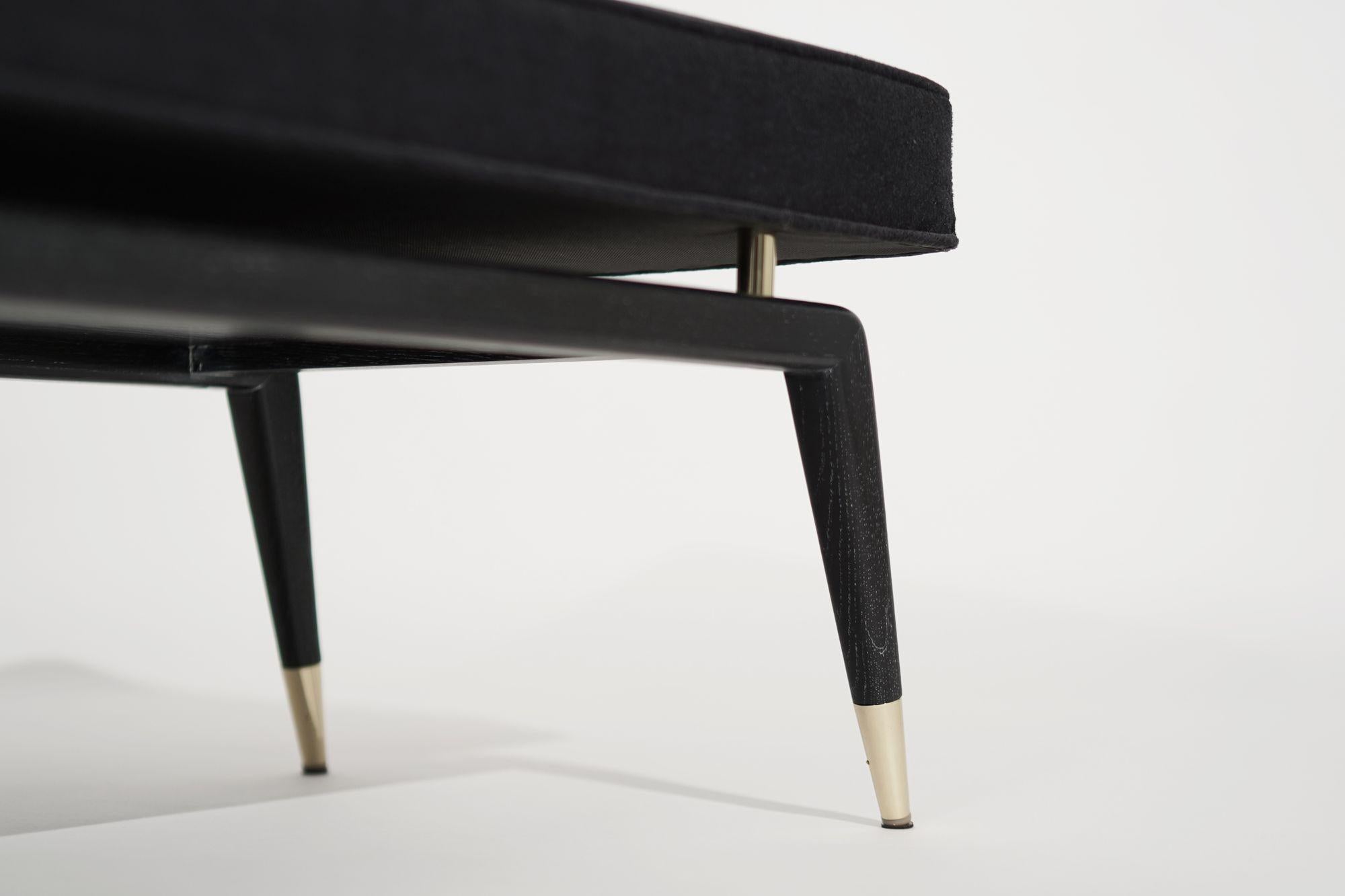 Gio Bench in Cerused Oak and Brass by Stamford Modern 4