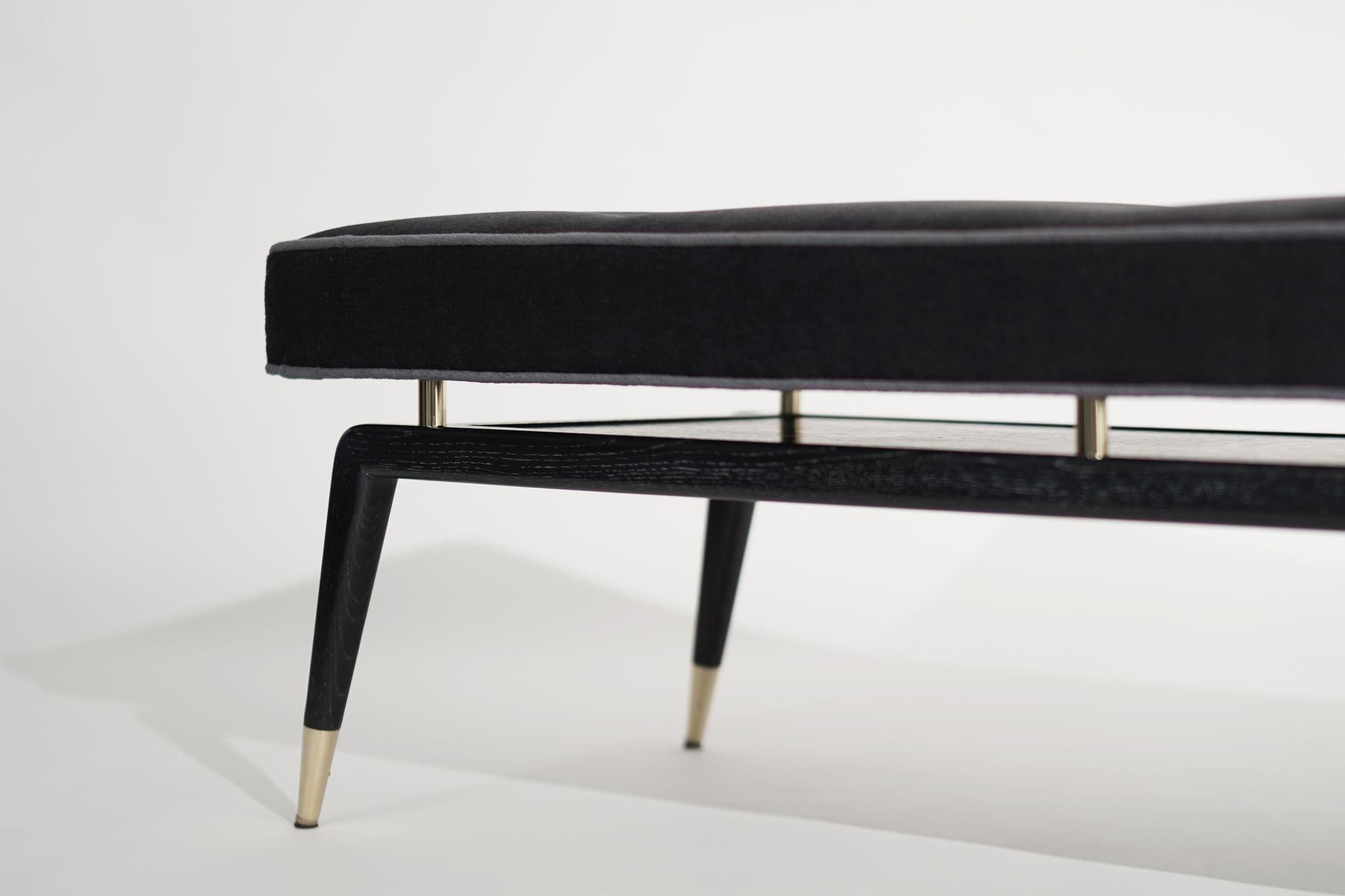 Gio Bench in Cerused Oak and Brass by Stamford Modern 2