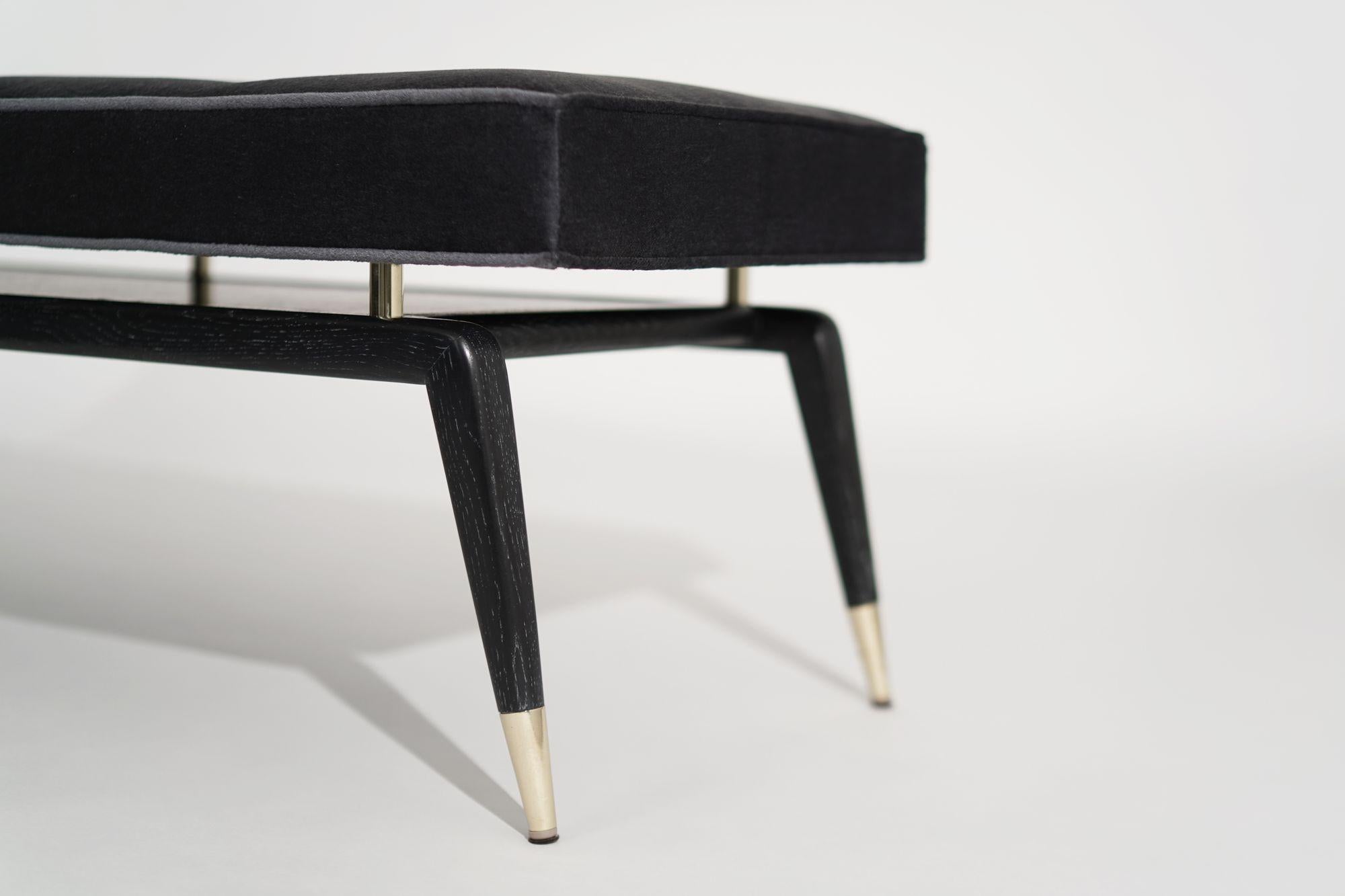 Gio Bench in Cerused Oak and Brass by Stamford Modern 3