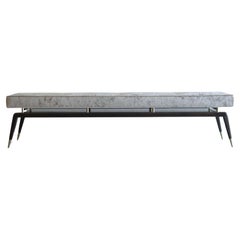 Banc GIO série 72 en noyer foncé par Stamford Modern