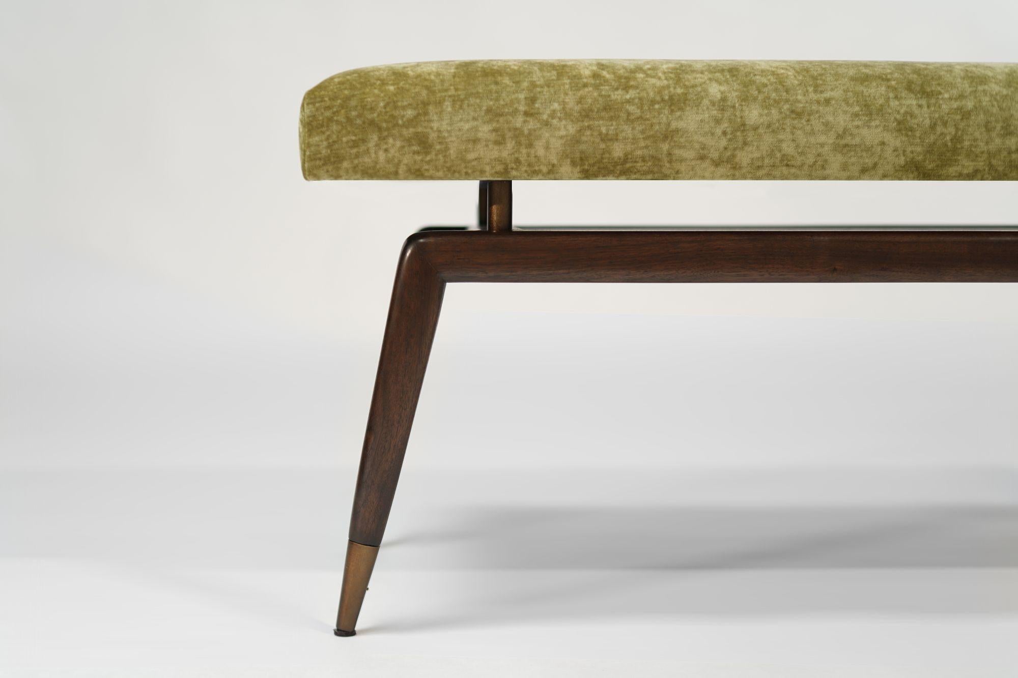 Brass GIO Bench Series 48 in Espresso by Stamford Modern For Sale