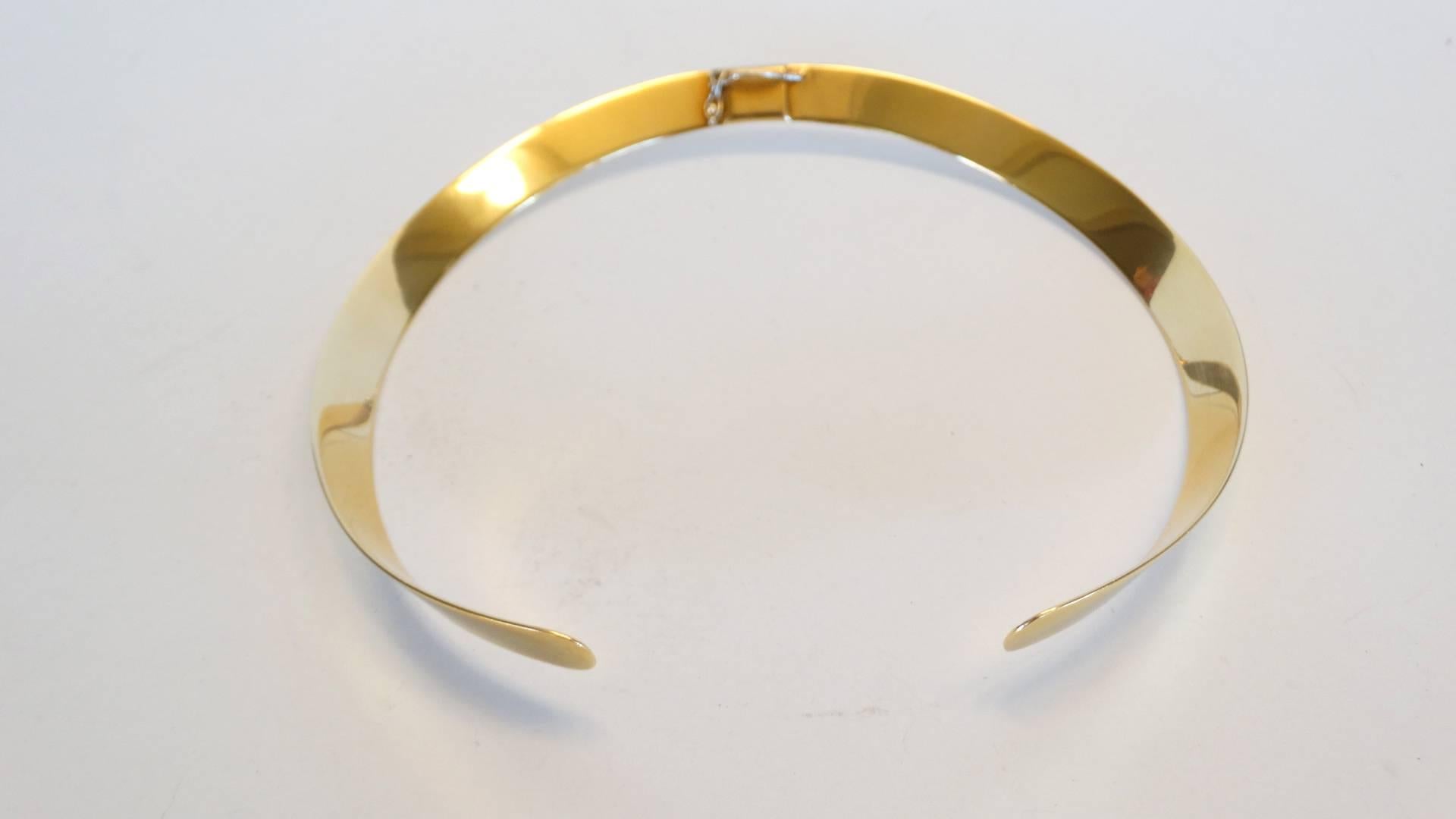 Gio Carlos 18kt Gold Collar Necklace In Excellent Condition In Scottsdale, AZ