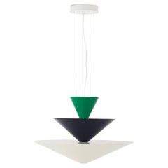 Lampadario Gio LN15,  Greene & Greene, Deep Blue e Ecru White, di Luca Nichetto