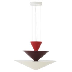 Lampadario Gio LN15, rosso vermiglio, borgogna scuro e bianco ecrù, di Luca Nichetto