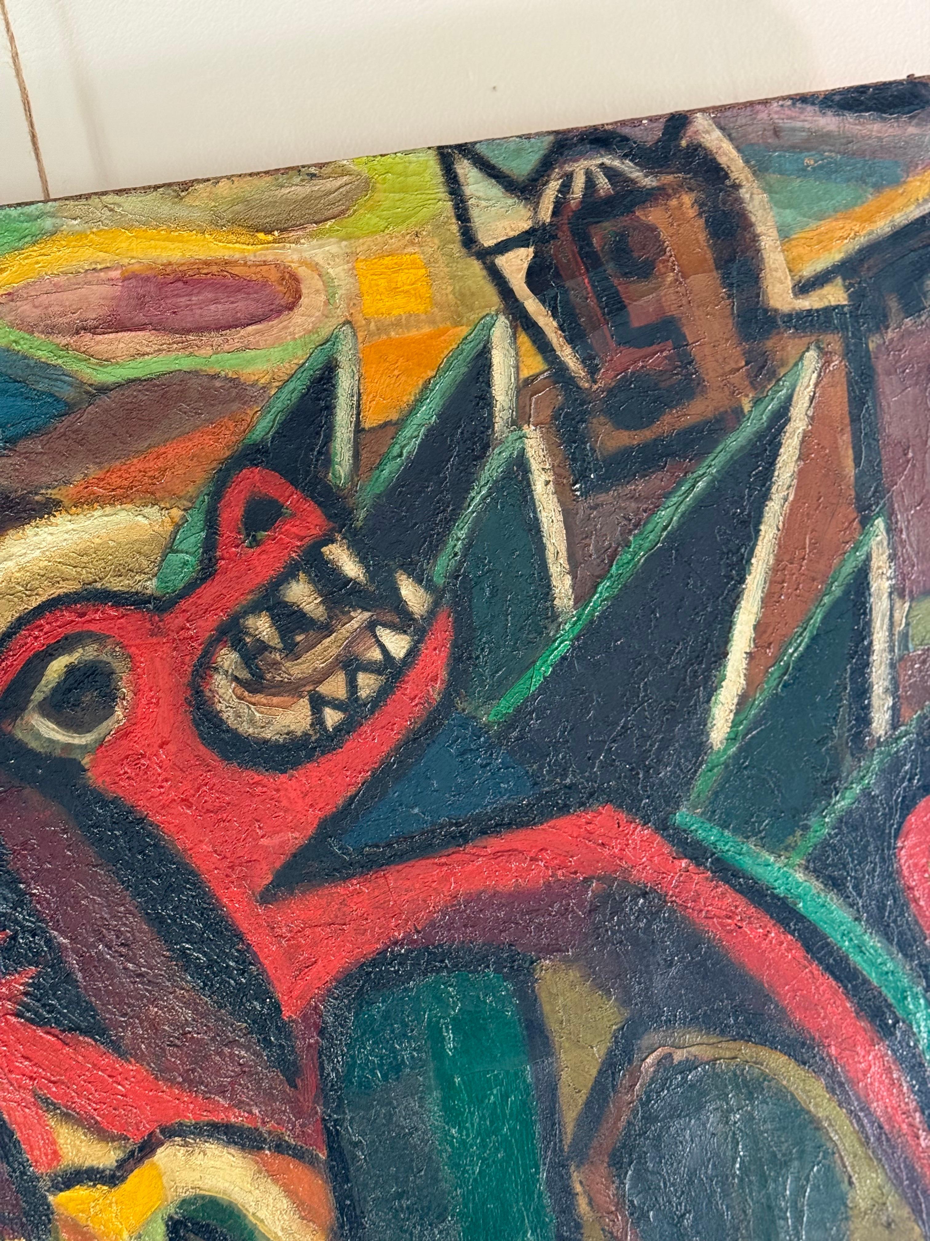El italiano Gio Colucci (1892-1974) fue principalmente pintor, pero también trabajó la cerámica, el vidrio e incluso hizo ilustraciones para libros. Estudió arquitectura en la Escuela de Bellas Artes de París y trabajó como arquitecto en El Cairo. A