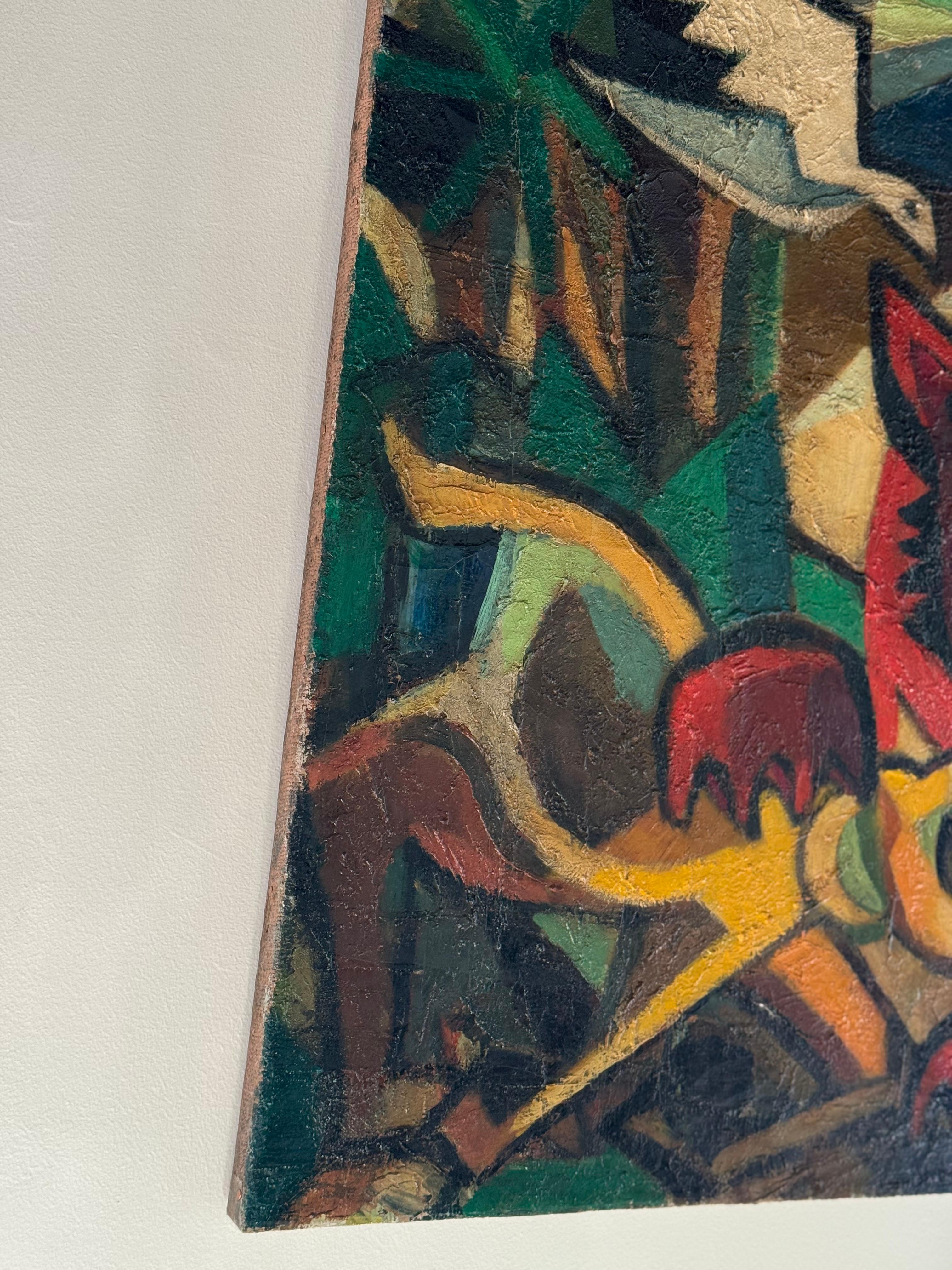 Gio Colucci - El animal rojo - Óleo sobre lienzo en venta 1
